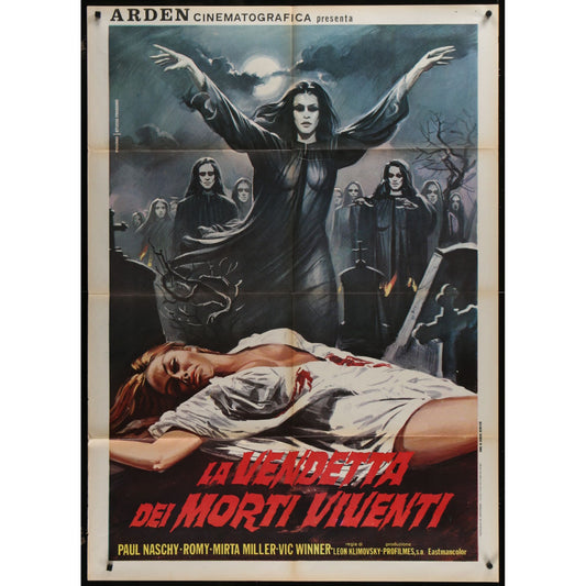 La Rebelion de las Muertas (R1981) Original Italian 1P Movie Poster Folded 39x55