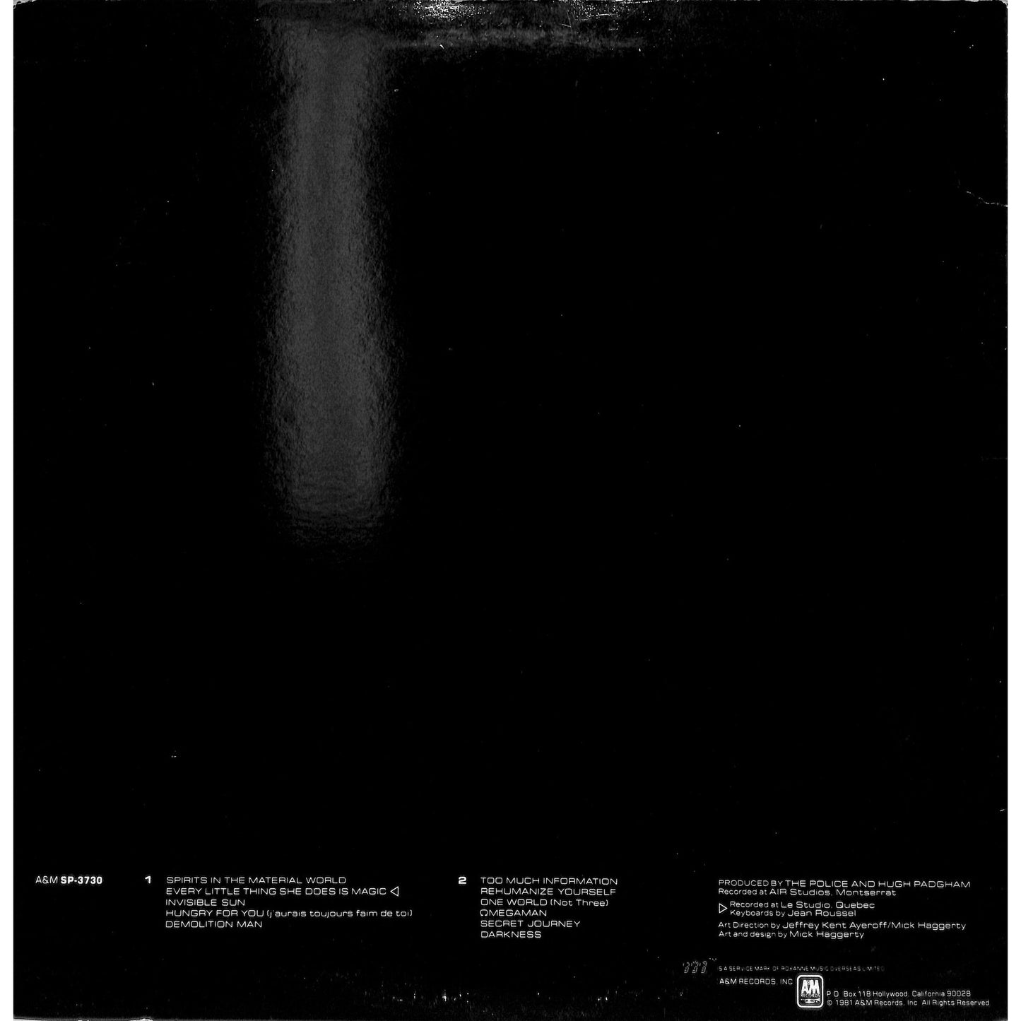 The Police - Ghost in the Machine Vinyl Record SP-3730