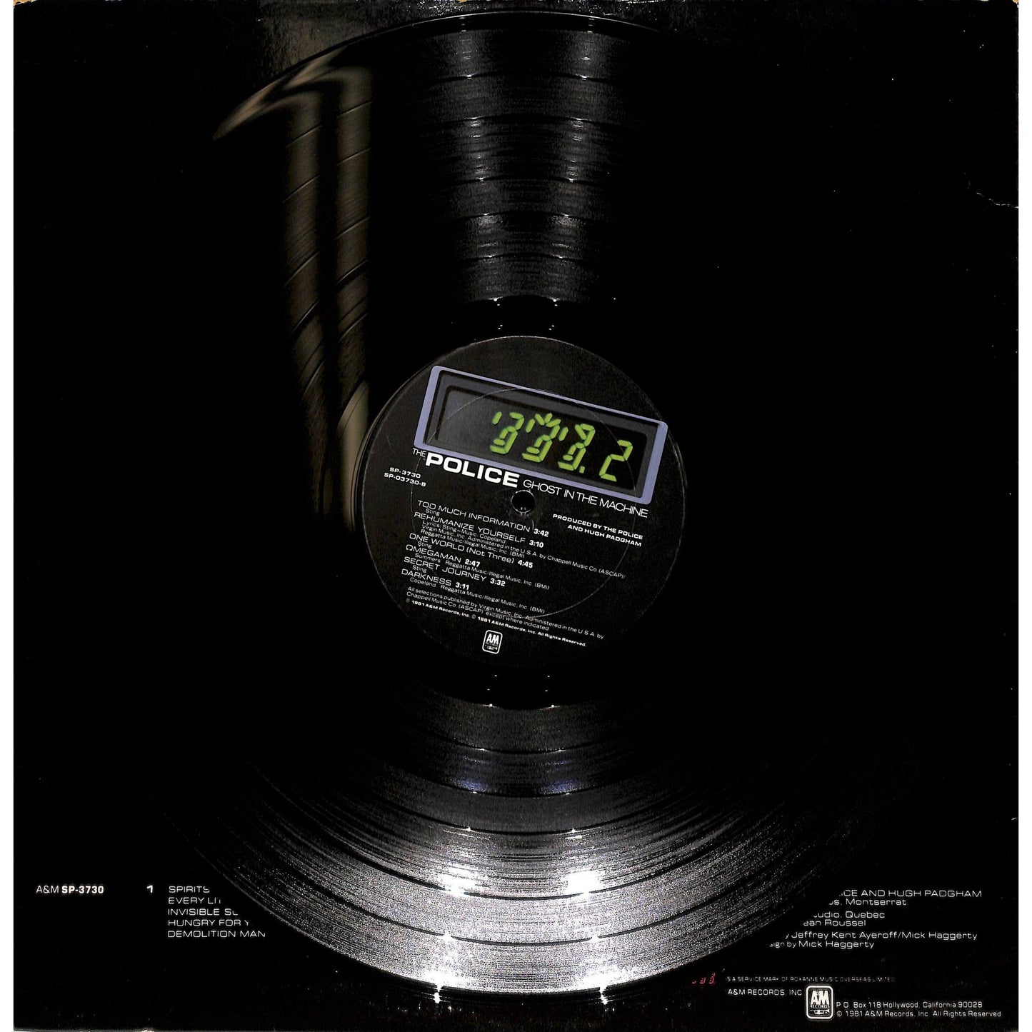 The Police - Ghost in the Machine Vinyl Record SP-3730