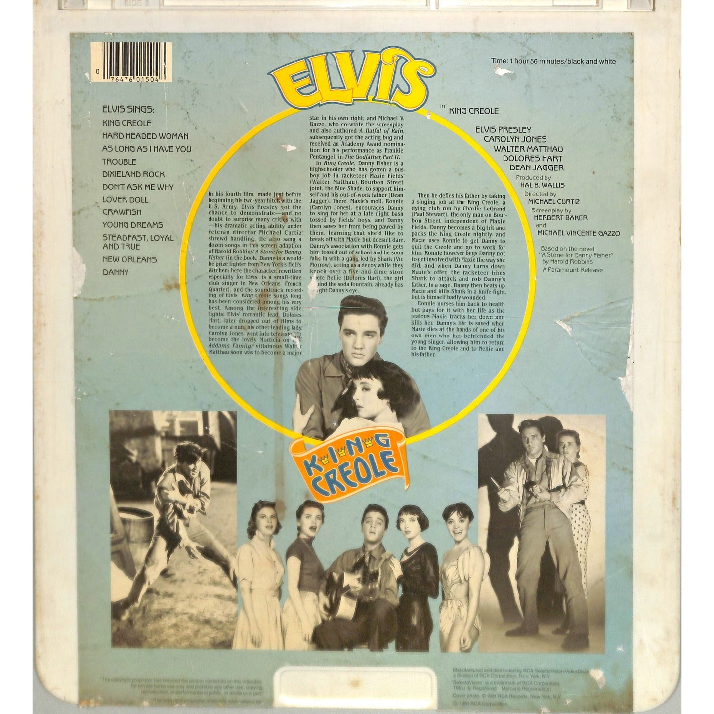 King Creole (1958) Vintage CED Videodisc
