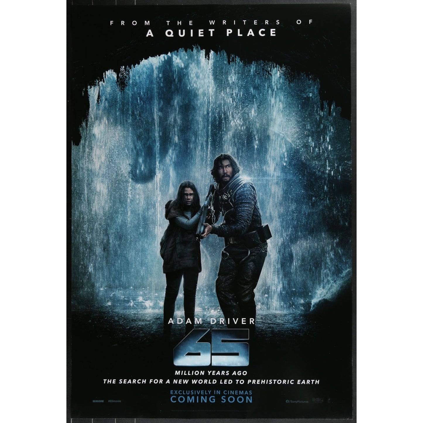65 (2023) Original Double-sided Movie Poster Rolled 27x40
