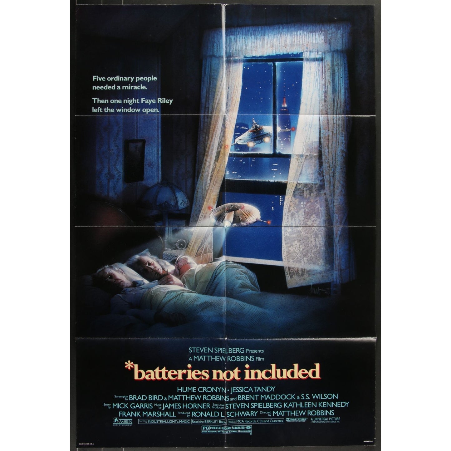 batteries not included (1987) Original Movie Poster Folded 27x40