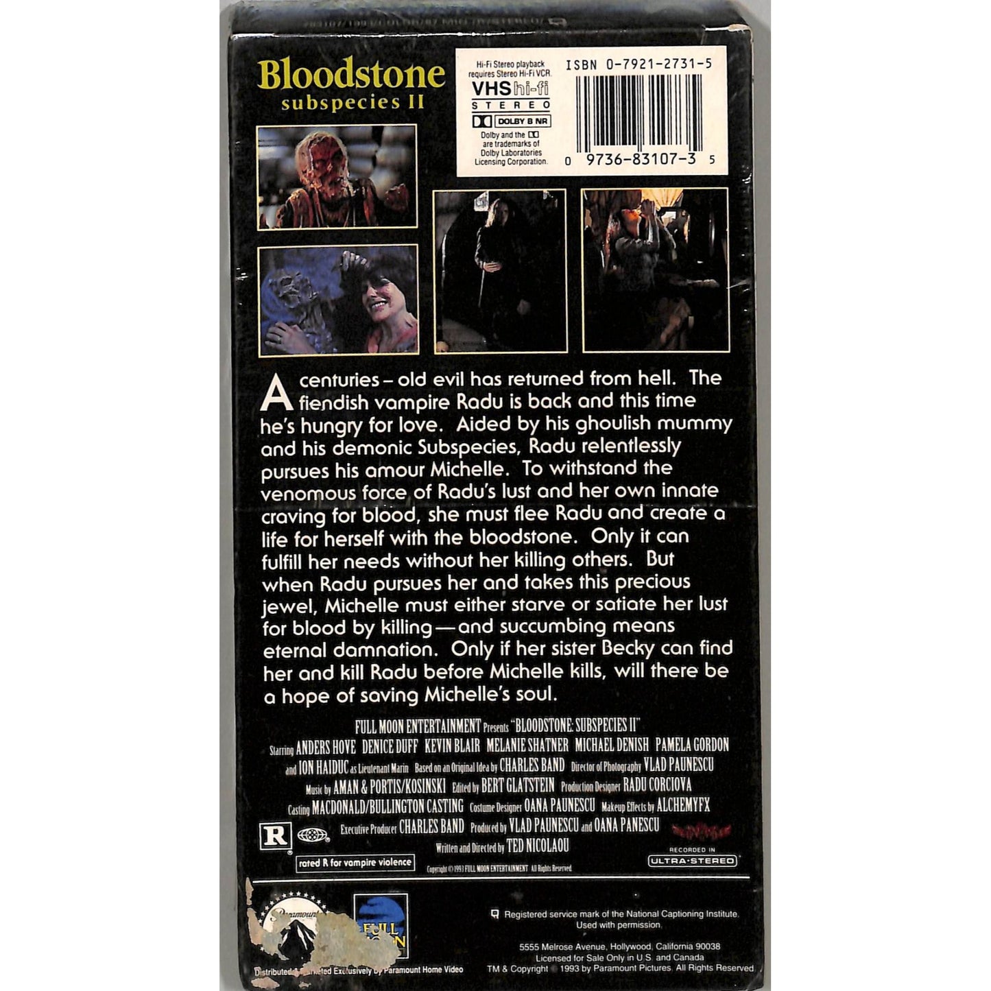 Bloodstone Subspecies 2 (1993) VHS Tape SEALED New condition