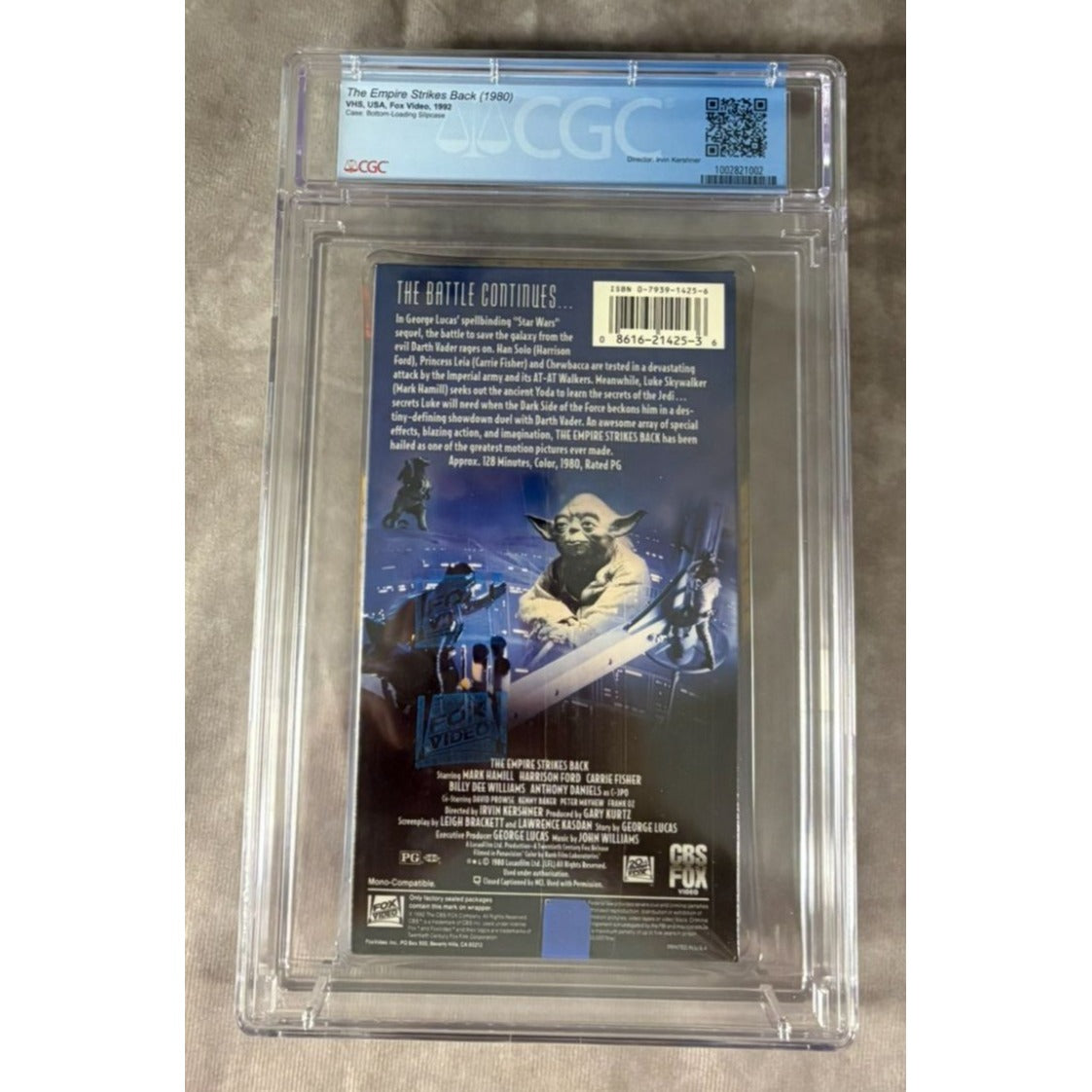 The Empire Strikes Back (1980) Sealed 1992 VHS CGC Graded 9.6 A++ SEAL
