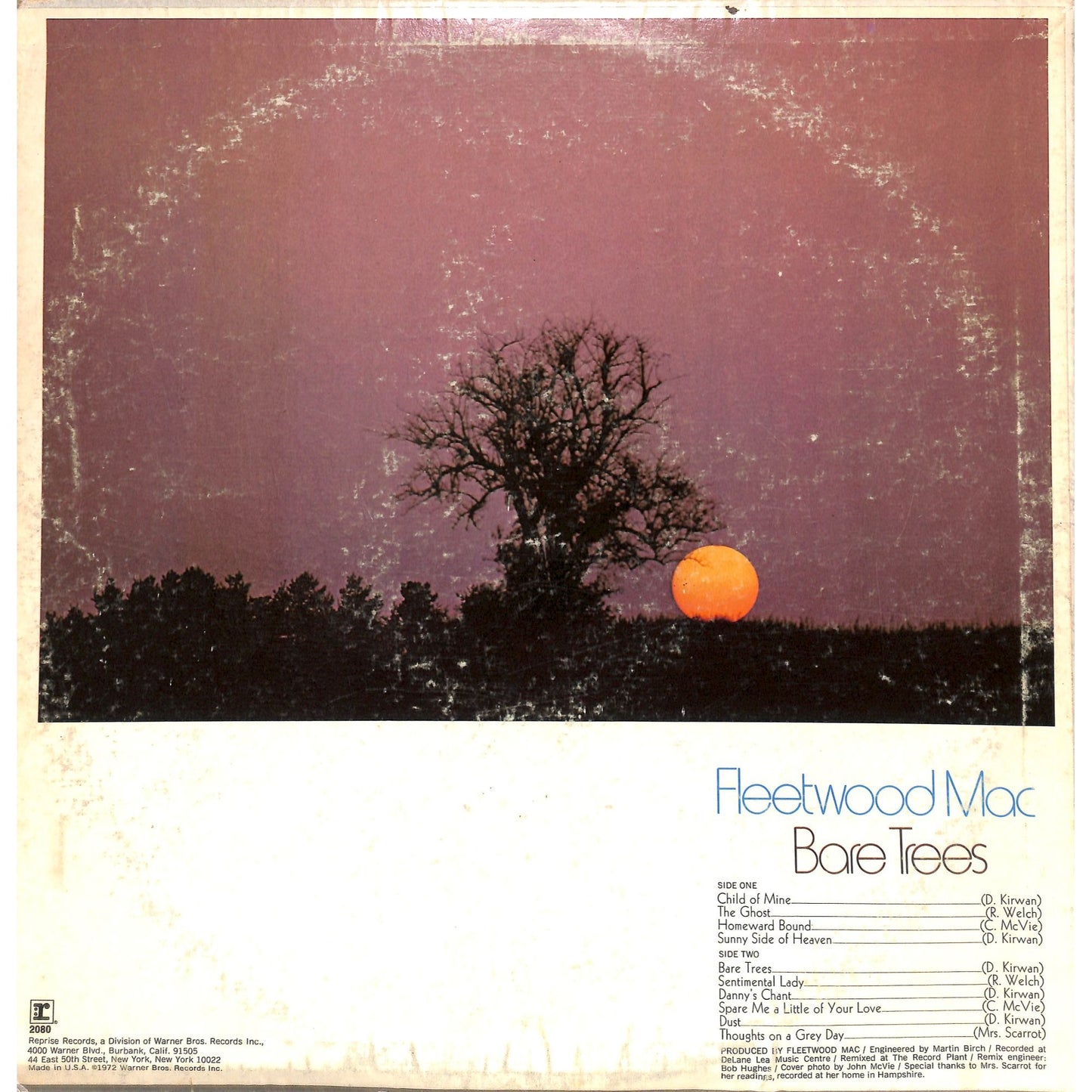 Fleetwood Mac - Bare Trees Vinyl Record MS 2080