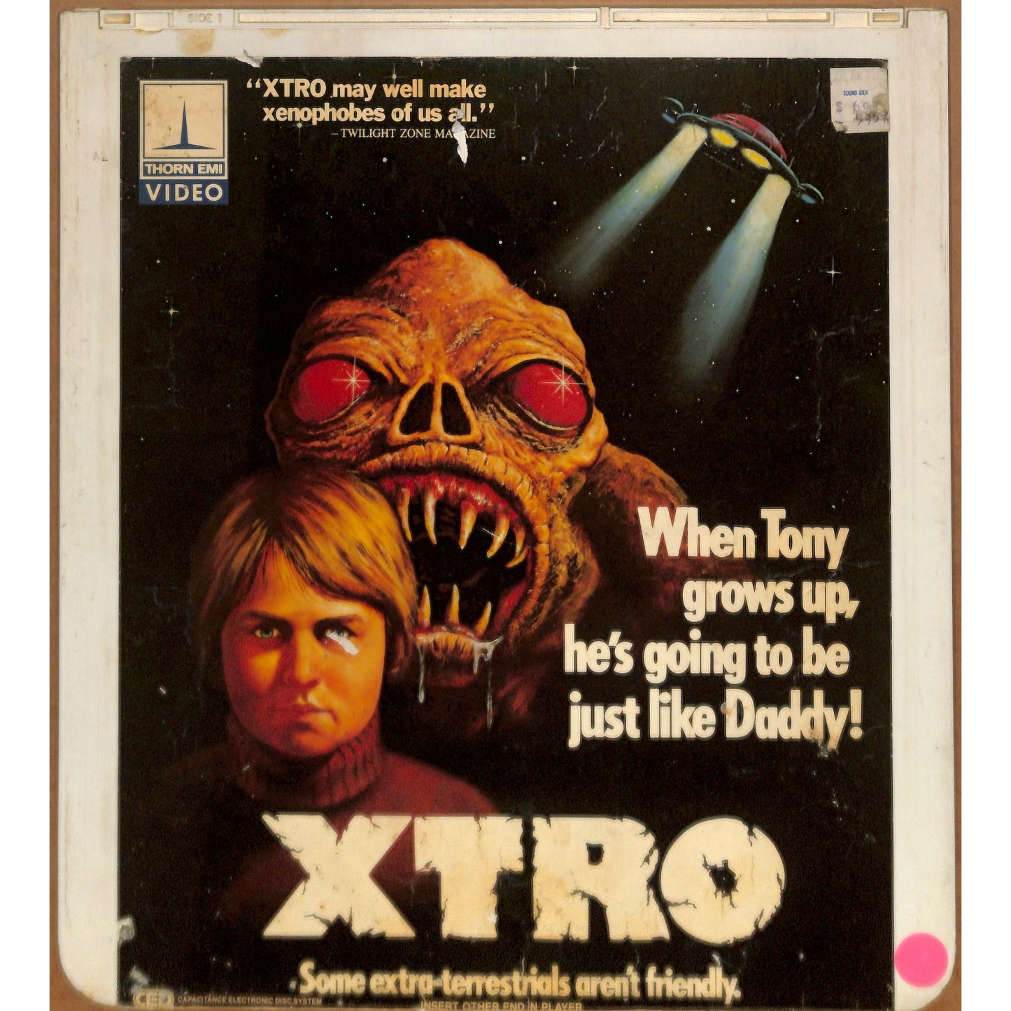 Xtro (1982) Vintage CED Videodisc TESTED WORKING