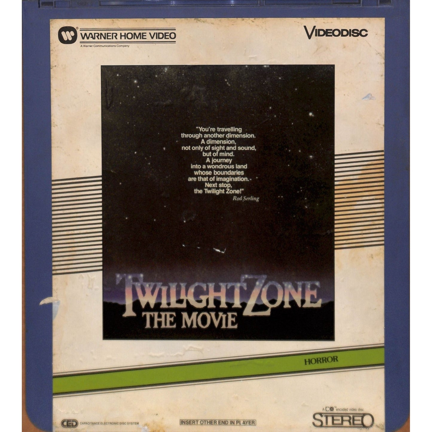 Twilight Zone The Movie (1983) CED RCA SelectaVision TESTED WORKING