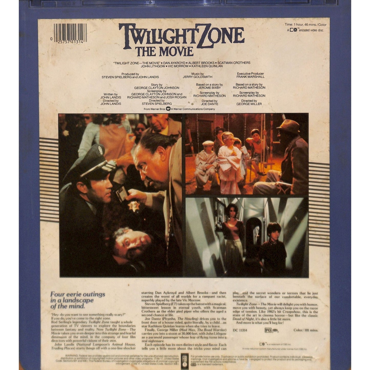Twilight Zone The Movie (1983) CED RCA SelectaVision TESTED WORKING