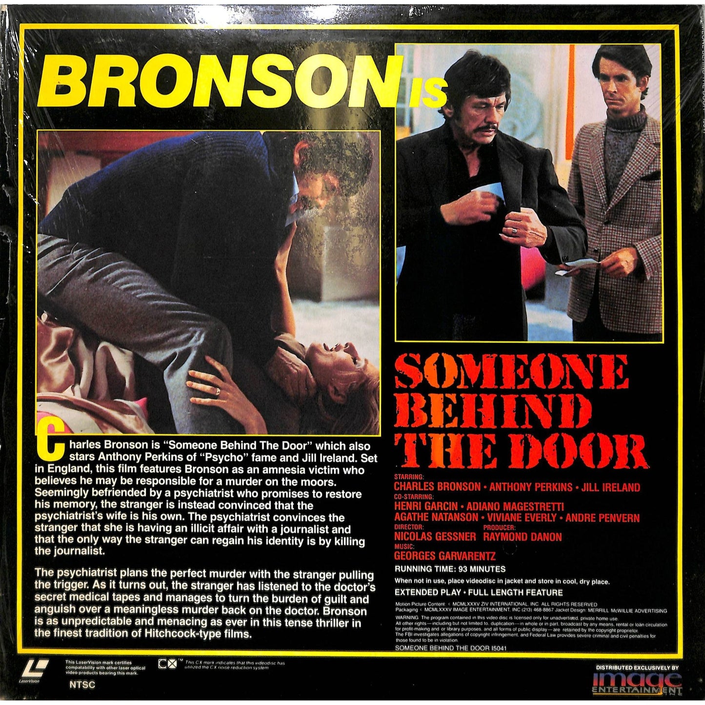 Someone Behind the Door (1971) Laserdisc