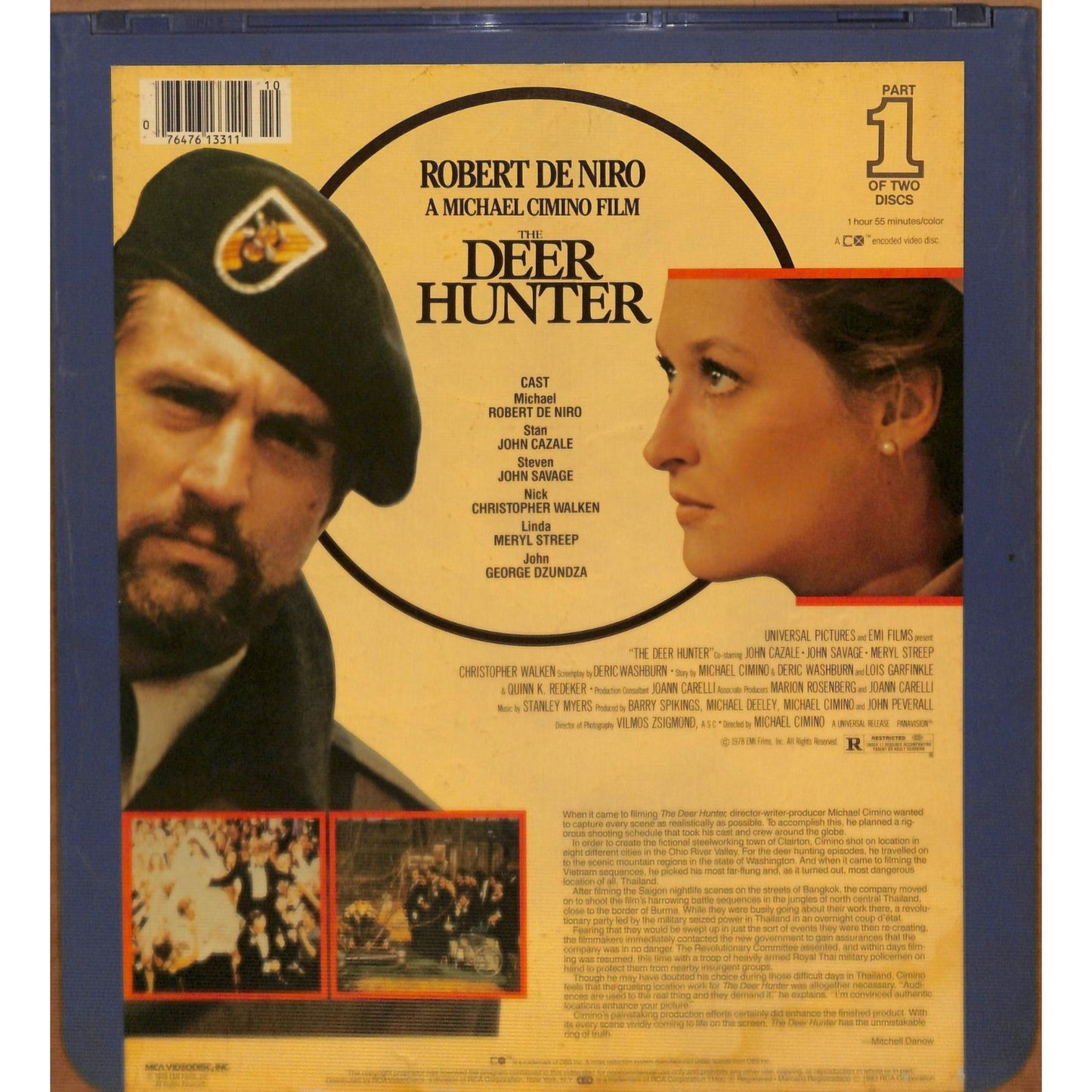 The Deer Hunter Part 1&2 (1978) CED RCA SelectaVision Videodisc TESTED WORKING
