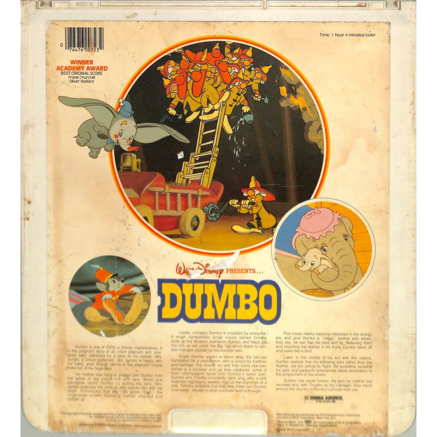 Dumbo (1941) Vintage CED Videodisc