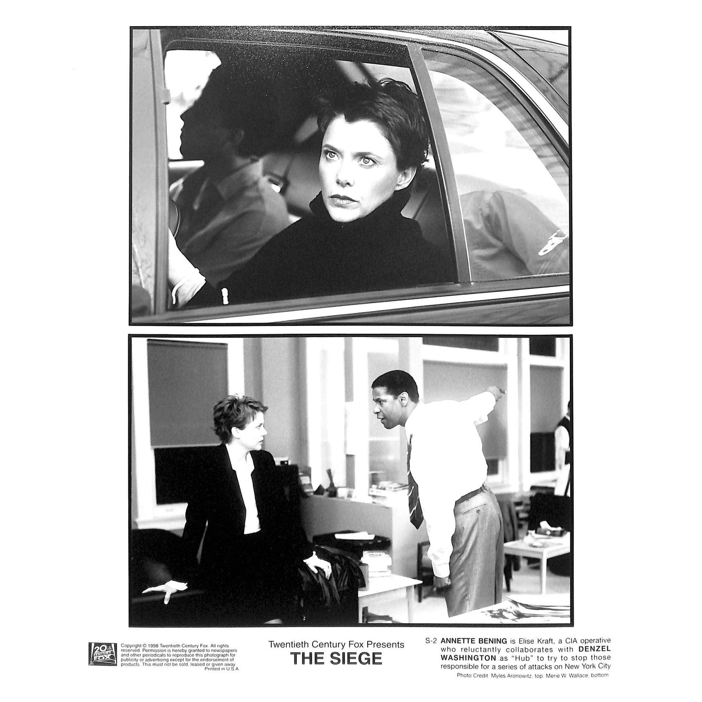 The Siege (1998) Movie Still Full Set with 35mm Color Slides 8x10