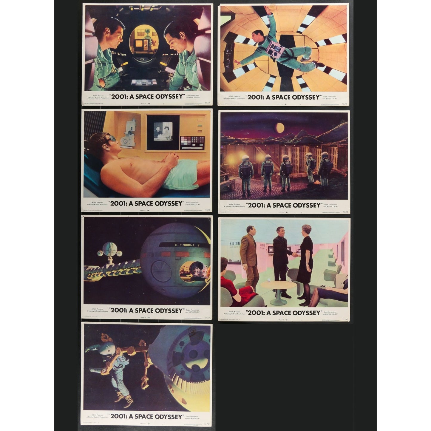2001: A Space Odyssey (1968) Original Lobby Card Movie Poster Set of 7 11x14
