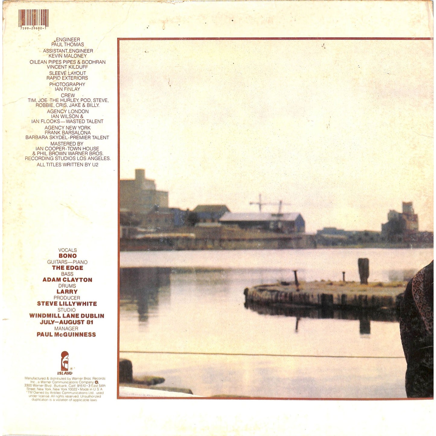 U2 - October Vinyl Record ILPS 9680