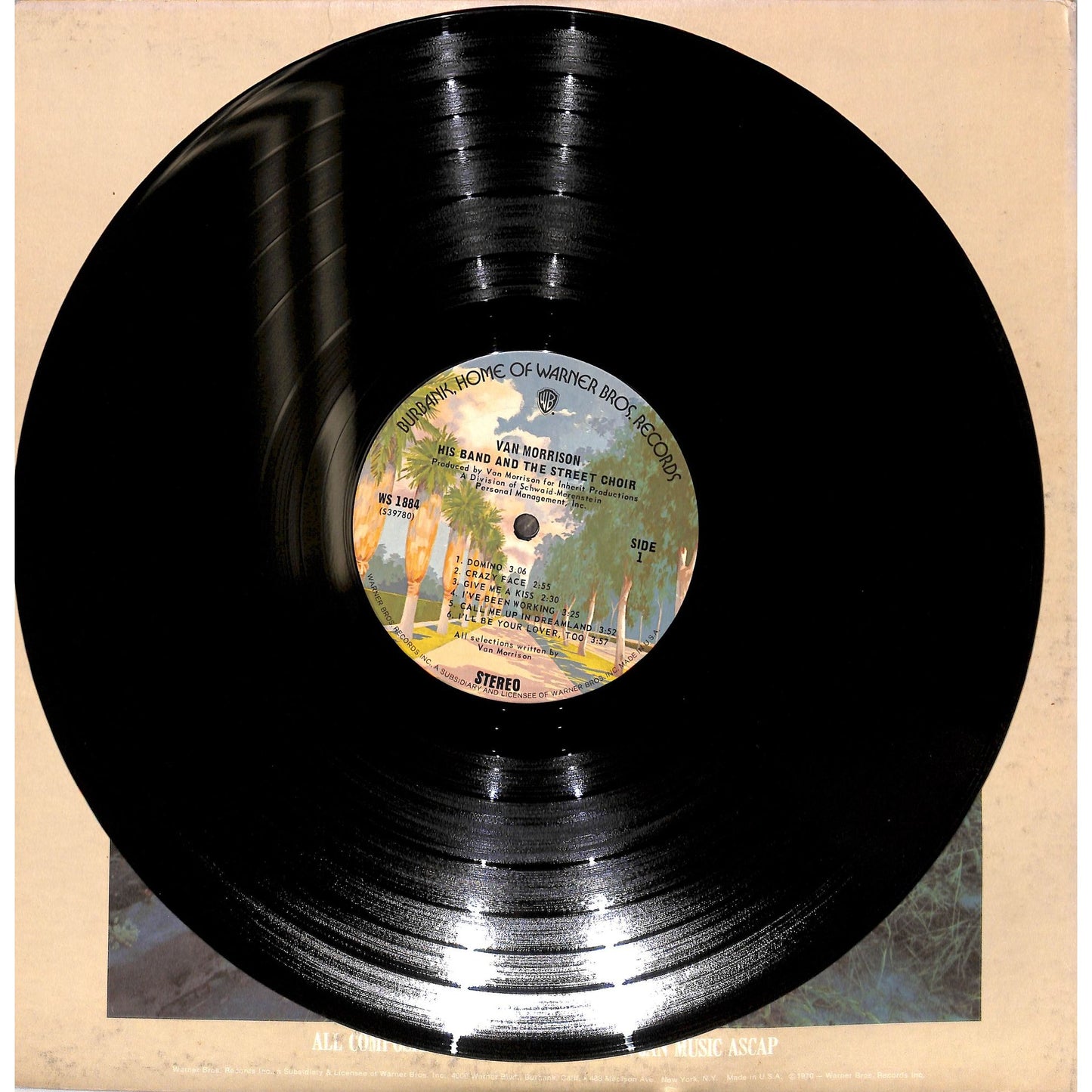 Van Morrison - His Band and the Sreet Choir Vinyl Record WS 1884