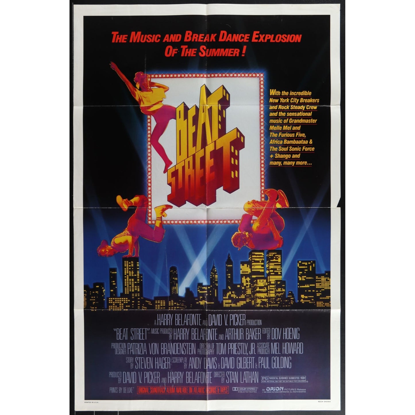 Beat Street (1984) Original Movie Poster Folded 27x41