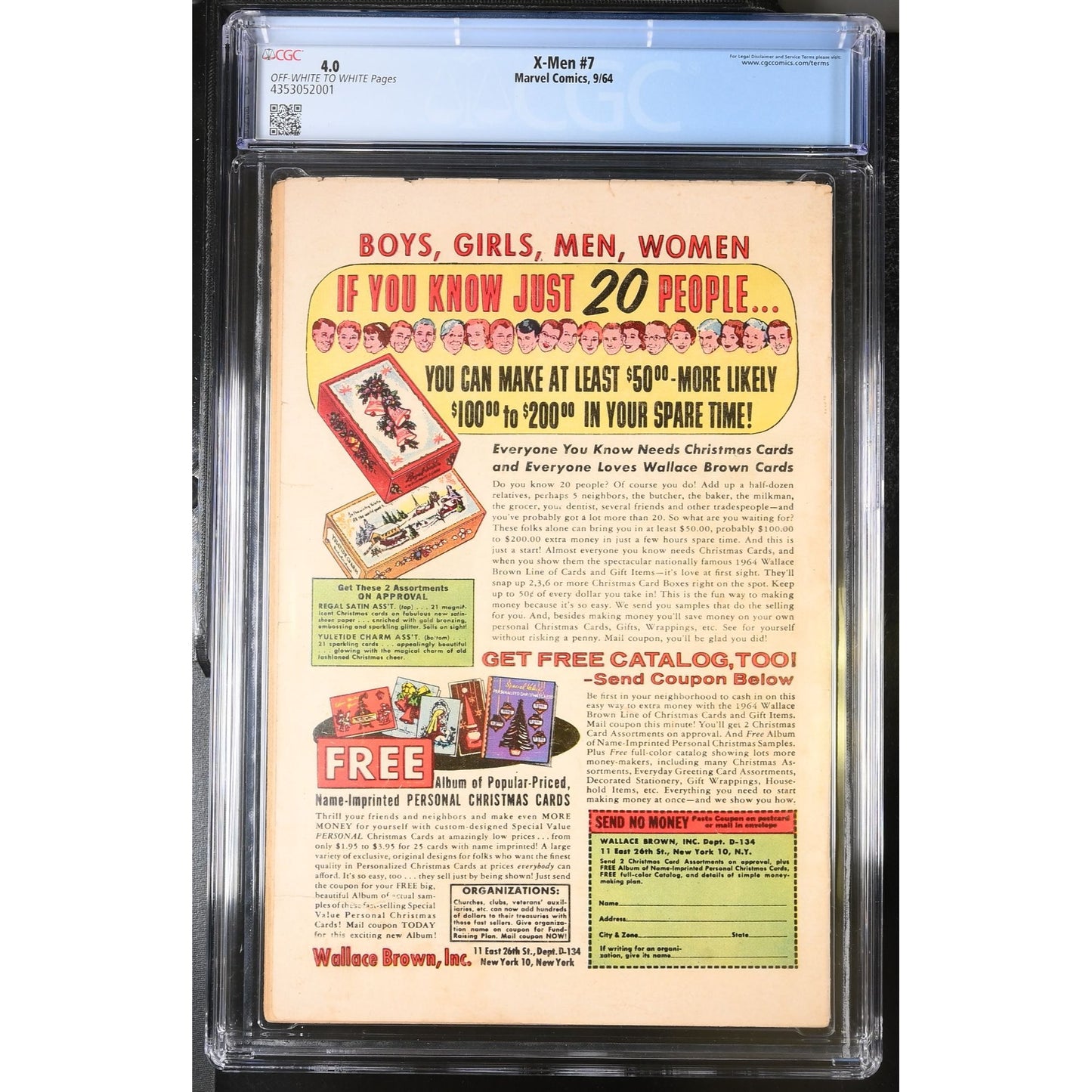 X-Men #7 (1964) CGC 4.0 Marvel Key Issue Blob Magneto Scarlet Witch Quicksilver