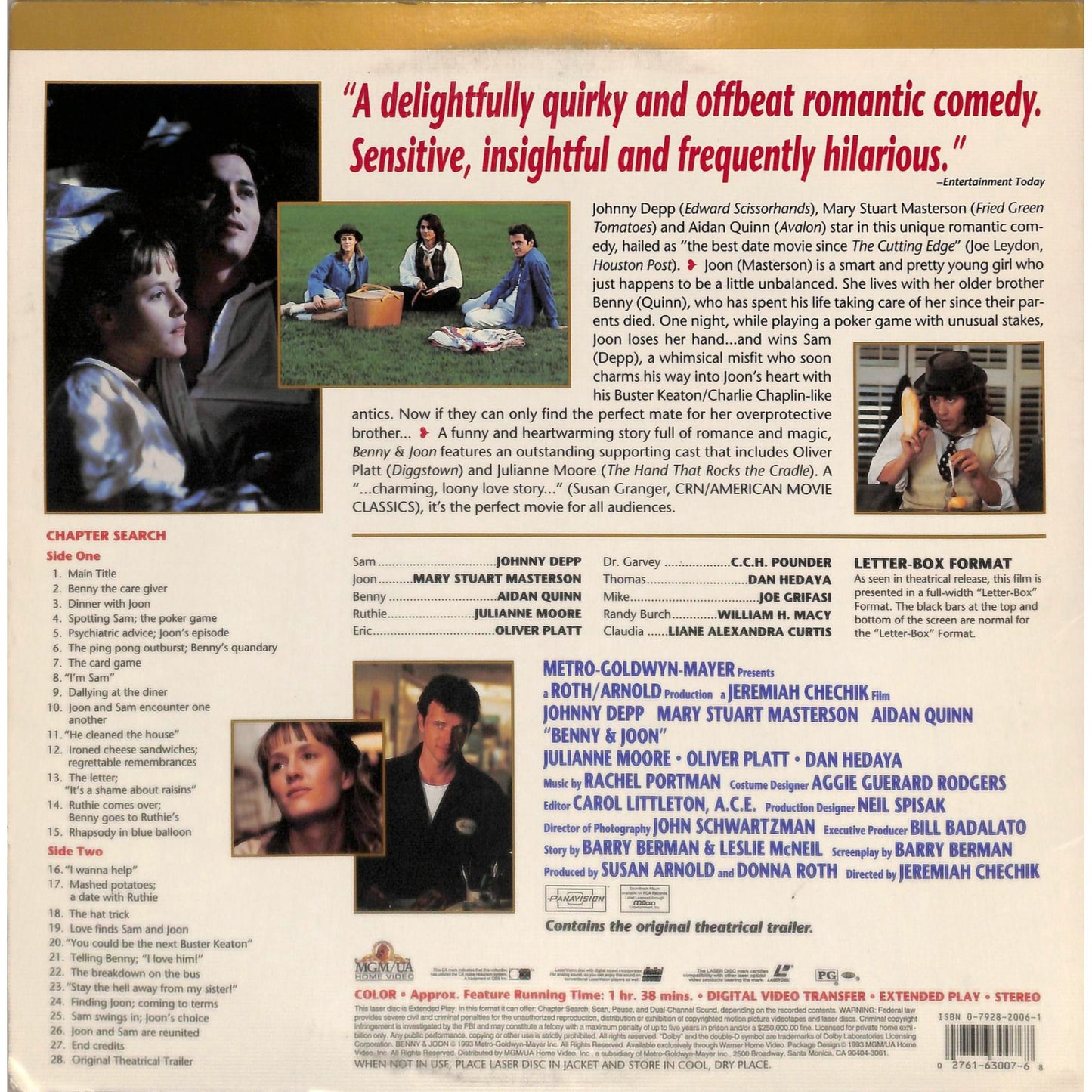 Benny & Joon (1993) Laserdisc