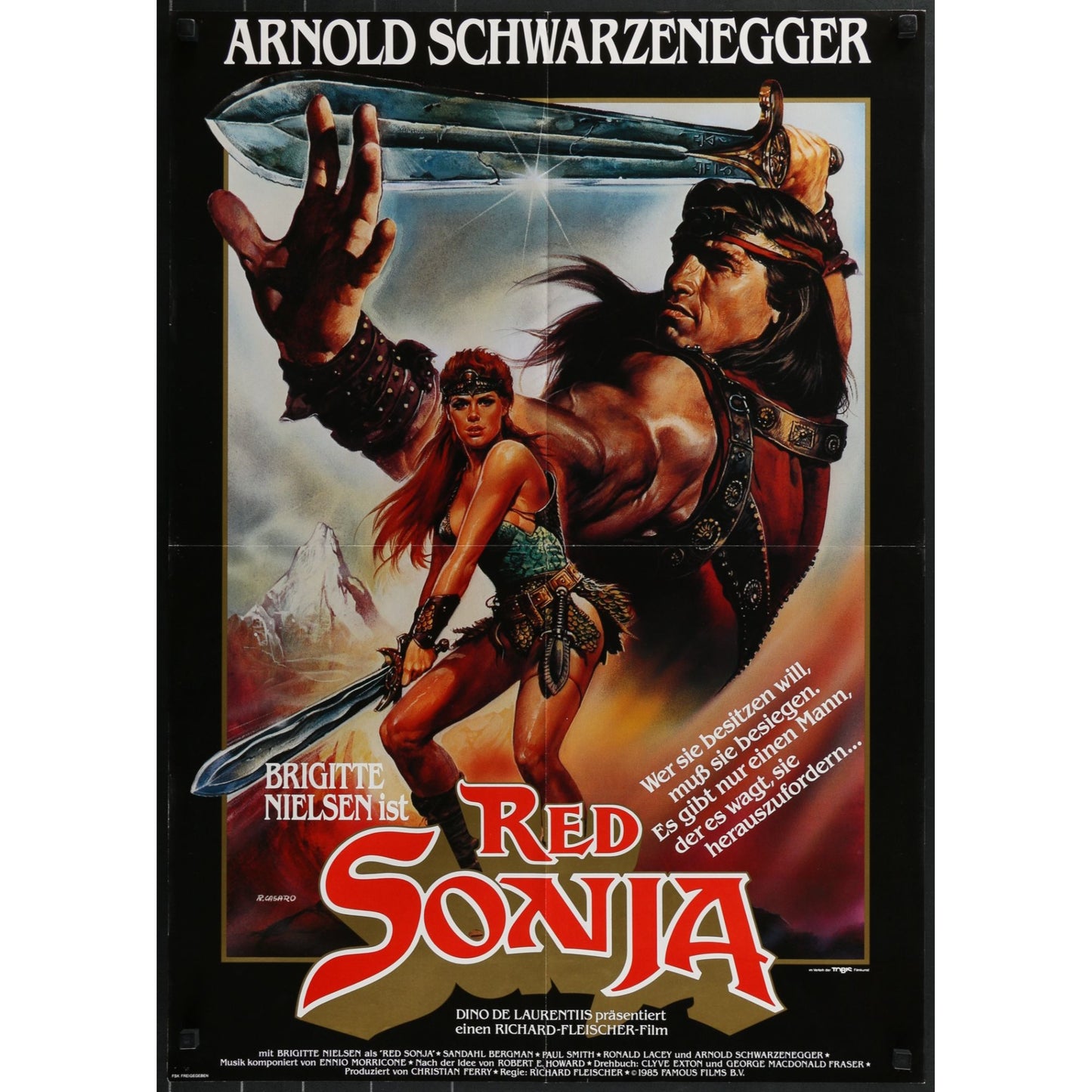 Red Sonja (1985) Original Movie Poster Folded 23x33