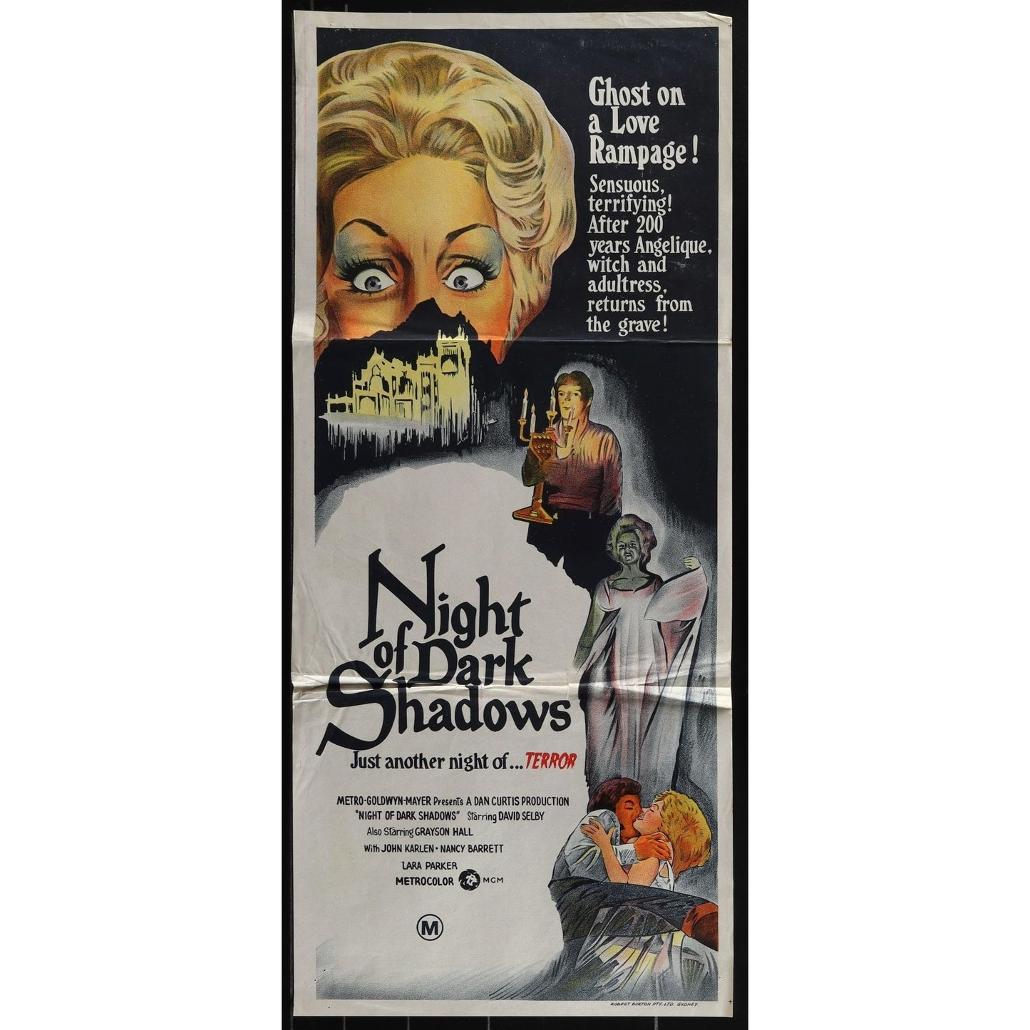 Night of Dark Shadows (1971) Original Australian Daybill Movie Poster