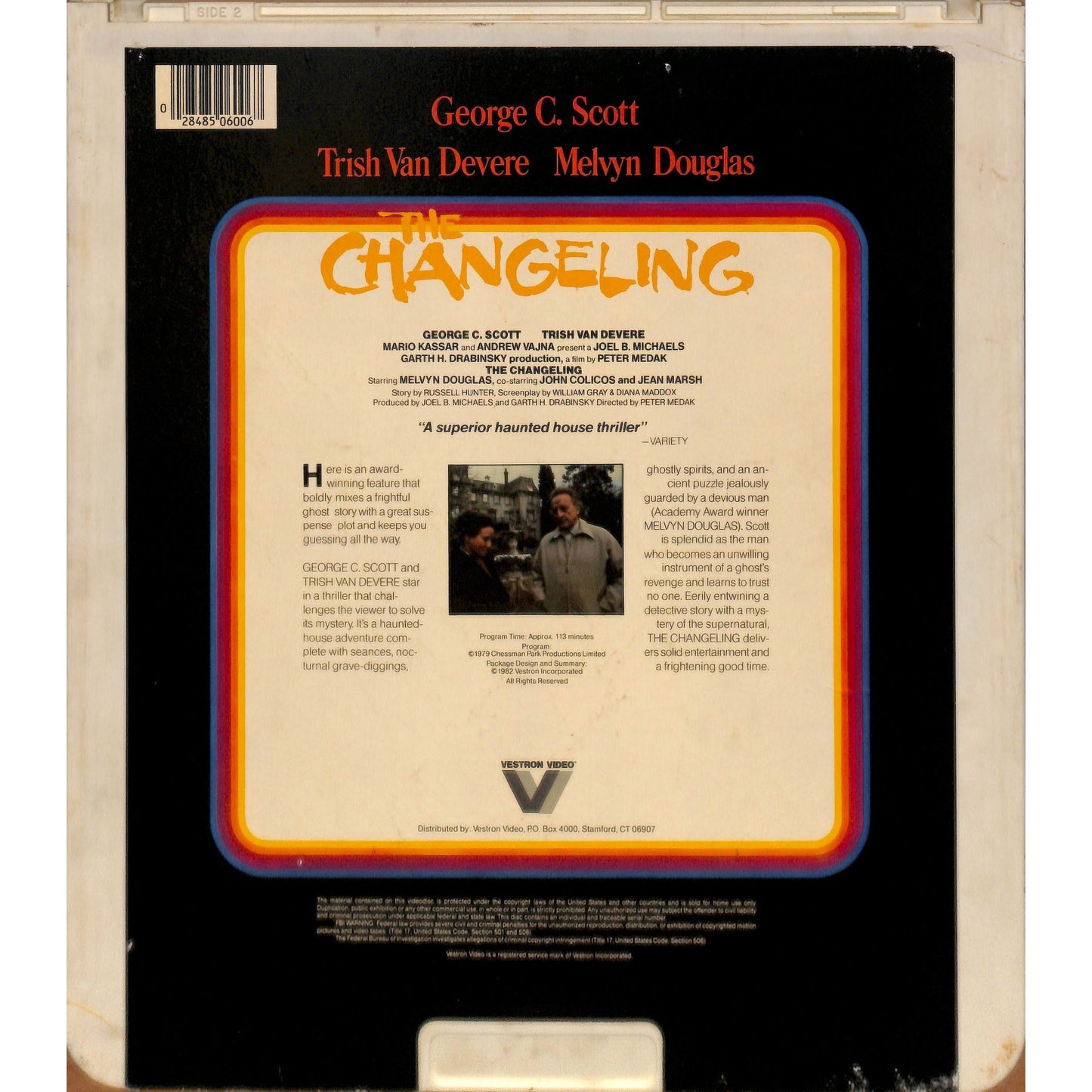 The Changeling (1980) CED RCA Selectavision TESTED WORKING