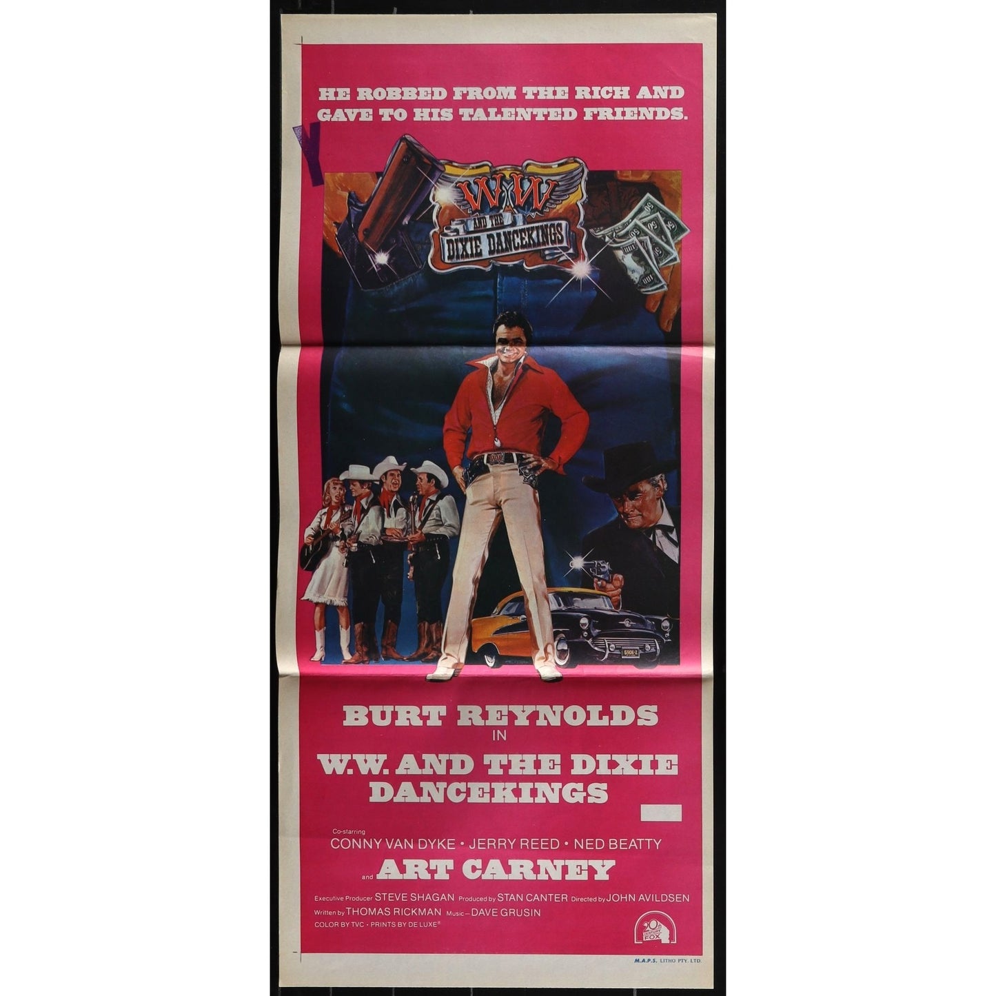 W.W. and the Dixie Dancekings (1975) Original Australian Daybill Movie Poster