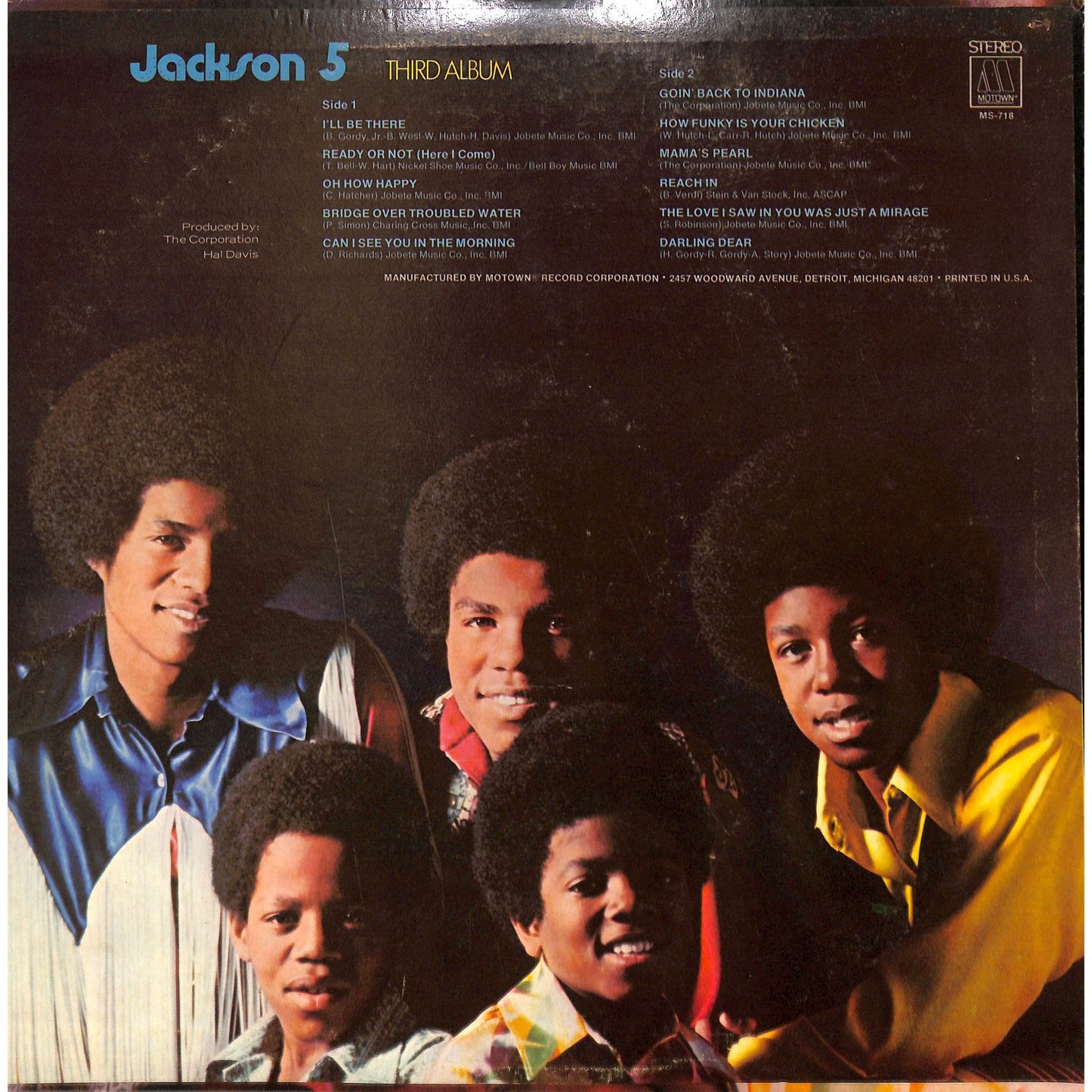 The Jackson 5 - Third Album Vinyl Record MS 718