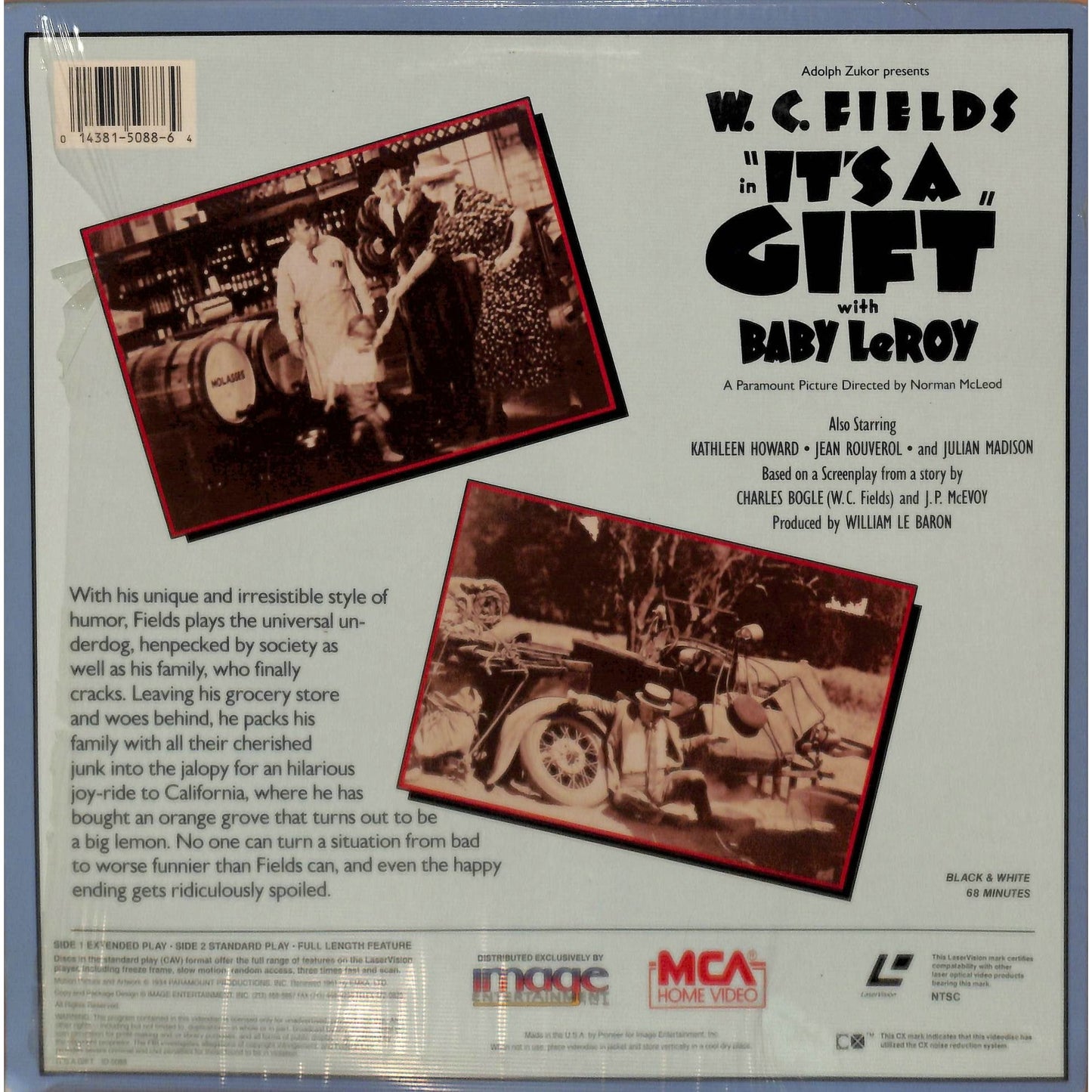 It's a Gift (1934) Laserdisc Video