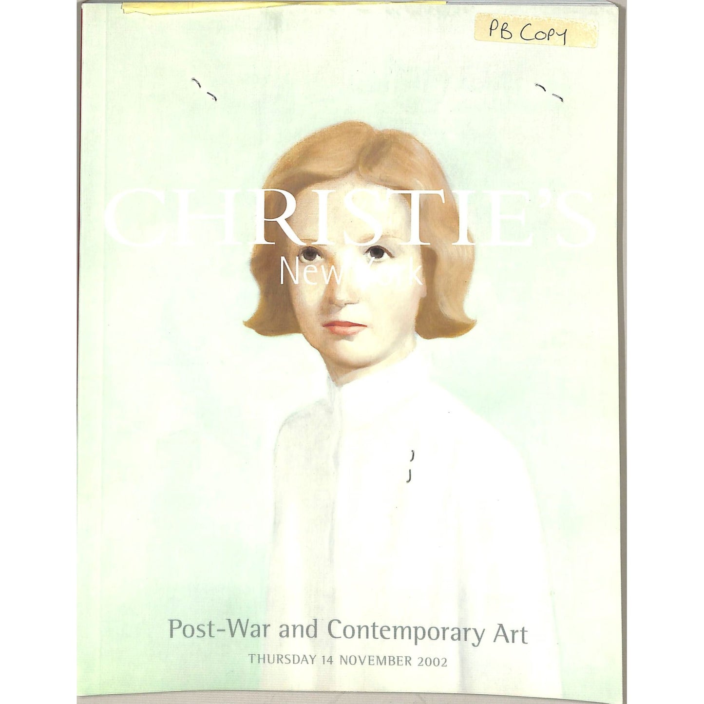 Christie's Post War & Contemporary Art Auction Catalog November 14, 2002