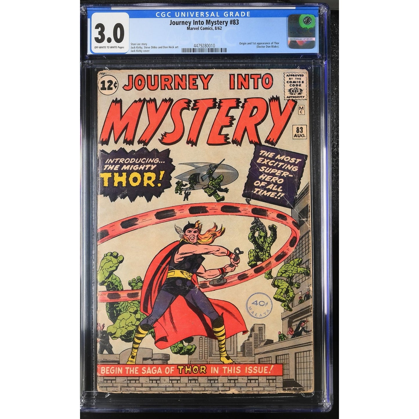 Journey Into Mystery #83 CGC 3.0 Marvel Comics INTRODUCTING THE MIGHTY THOR!