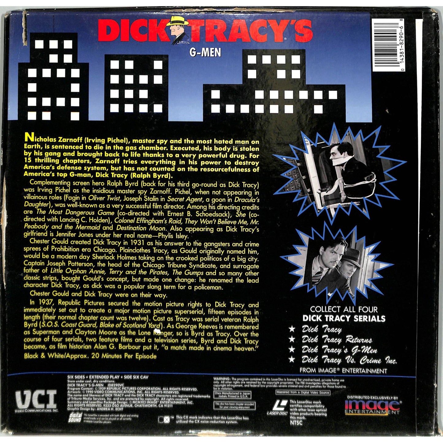 Dick Tracy's G-Men (1939) Laserdisc Video