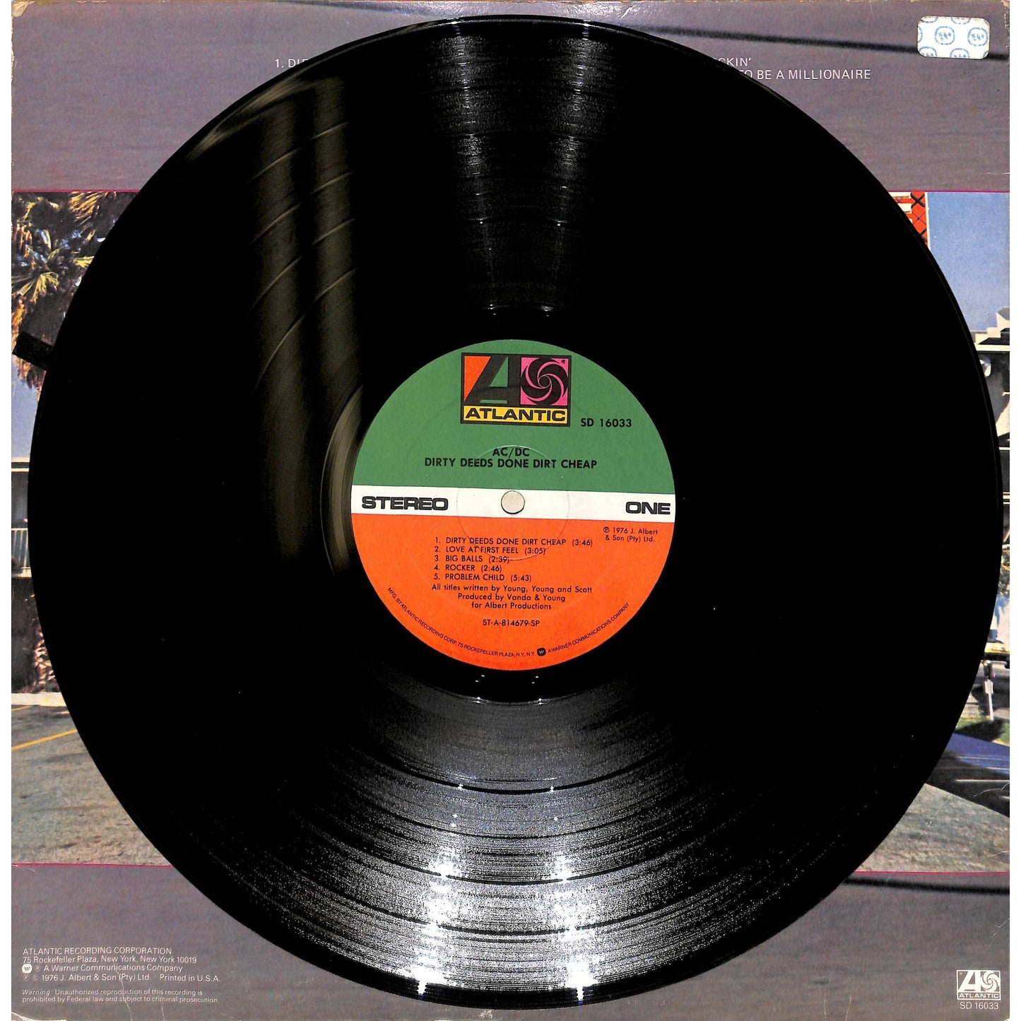 AC/DC - Dirty Deeds Done Dirt Cheap Vinyl Record SD 16033