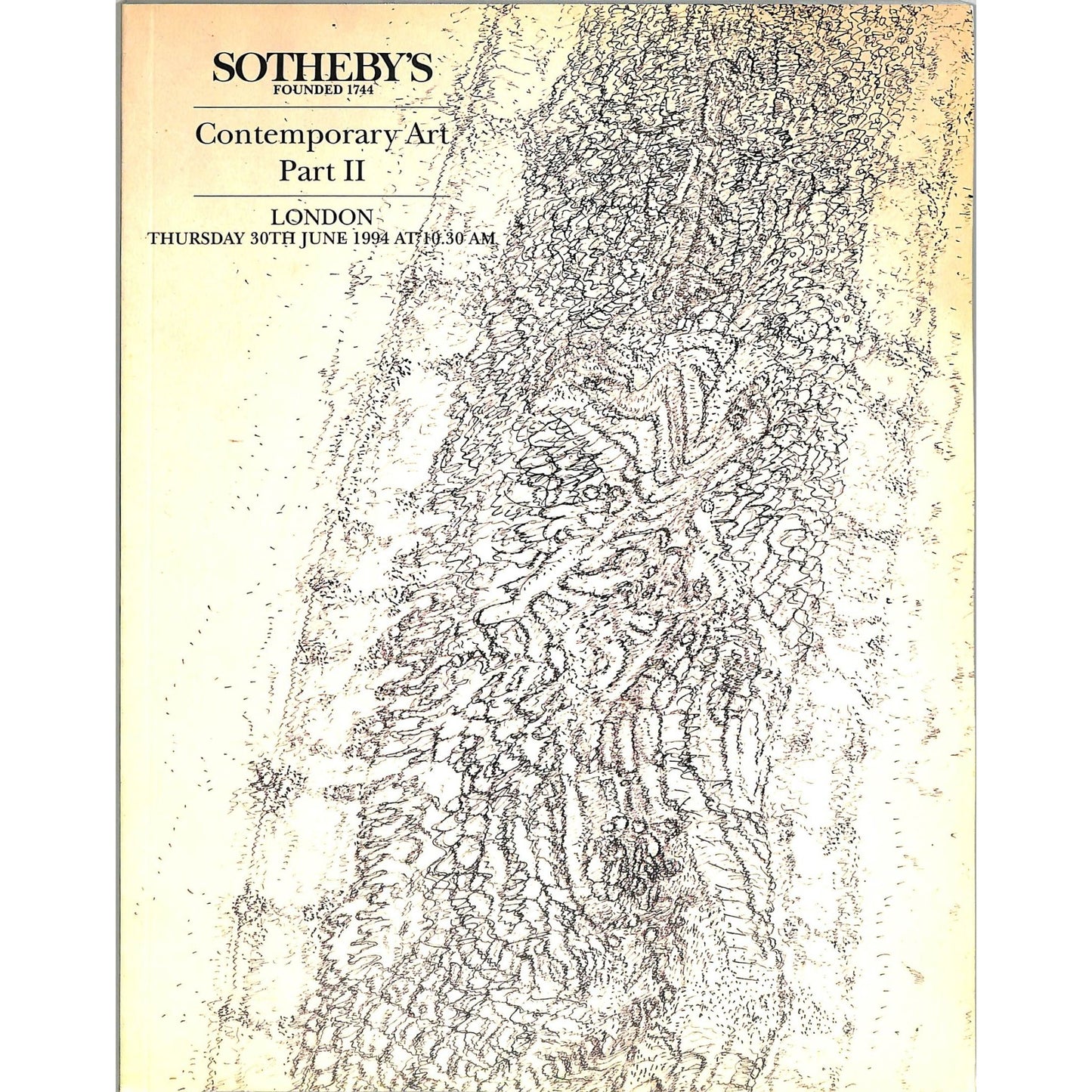 Sotheby's Contemporary (Part 2) Art Auction Catalog June 30, 1994
