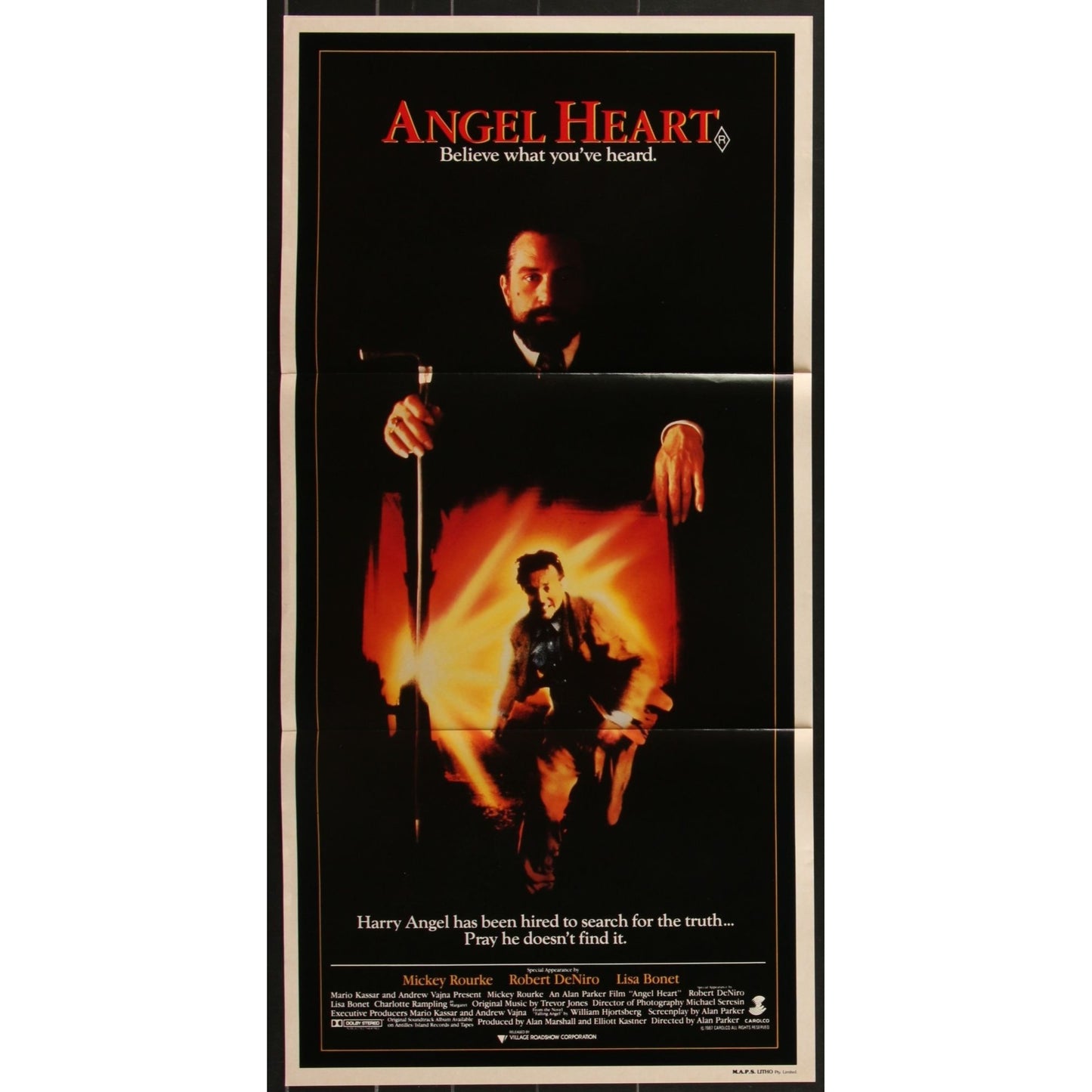 Angel Heart (1987) Original Day Bill Movie Poster