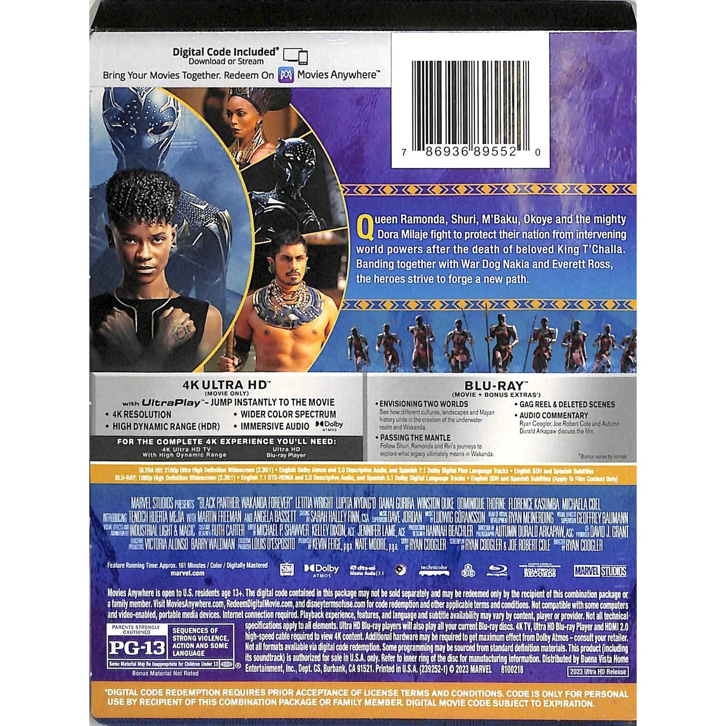Black Panther: Wakanda Forever (2022) Limited-Edition Steelbook Blu Ray Sealed