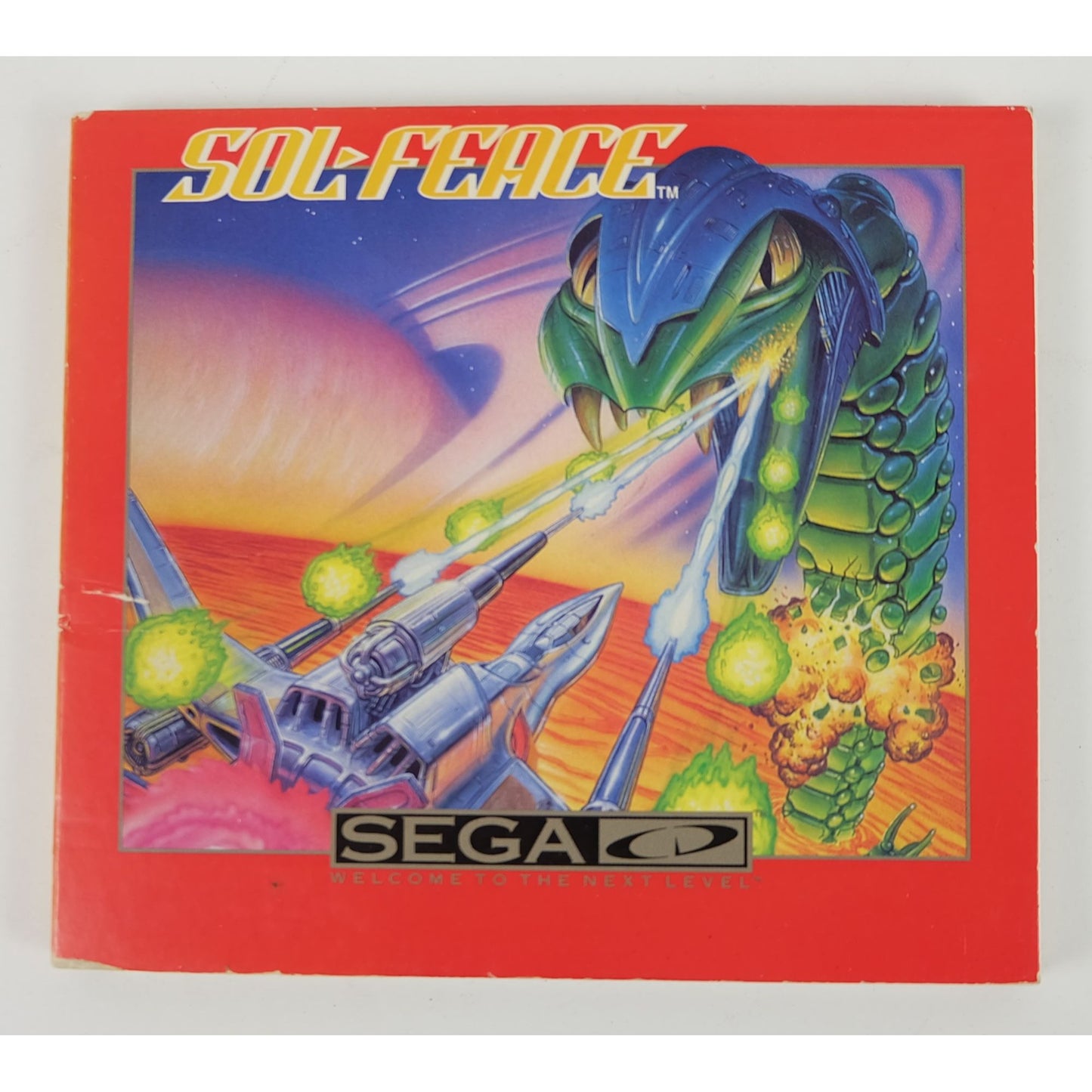 Sol-Feace Sega CD (1992) Game with Case