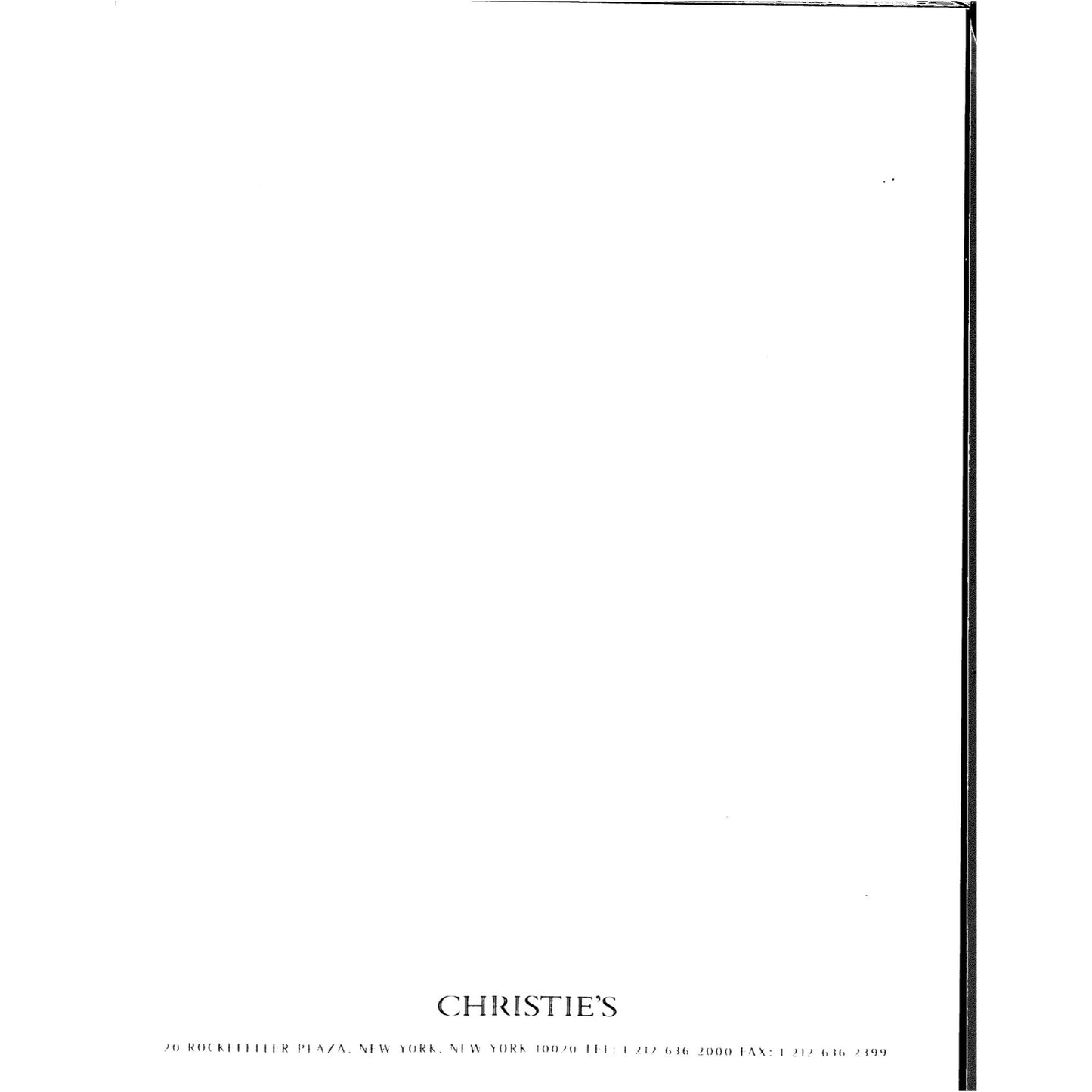 Christie's Contemporary Auction Catalog November 17, 2000