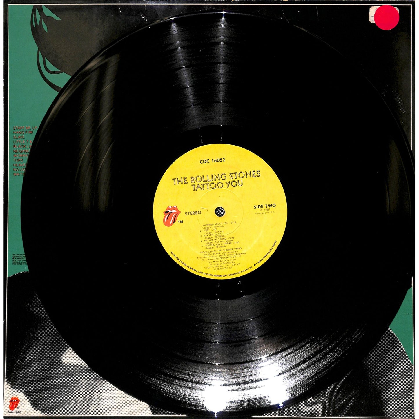 The Rolling Stones - Tattoo You Vinyl Record COC 16052
