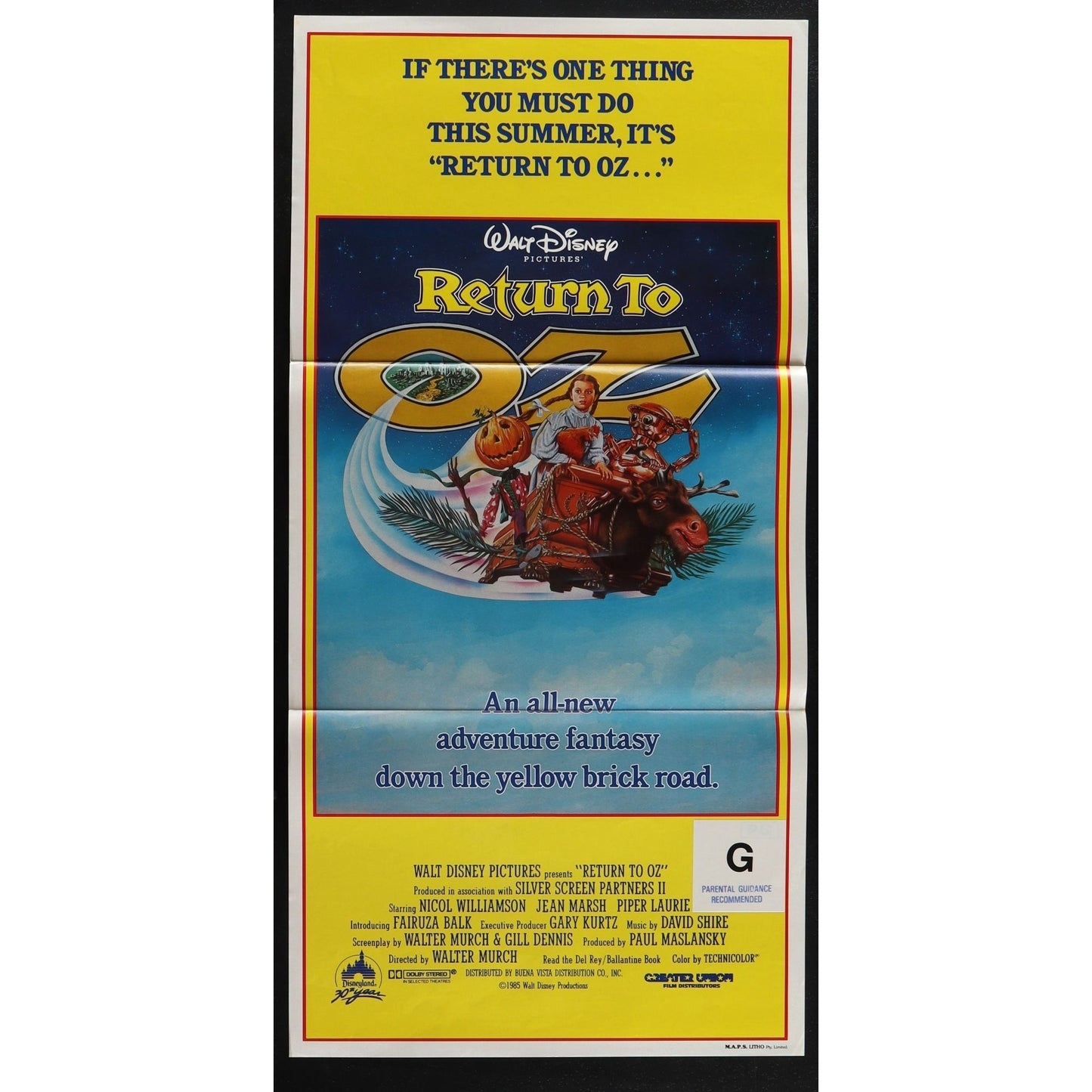 Return to Oz (1985) Original Australian Daybill Movie Poster