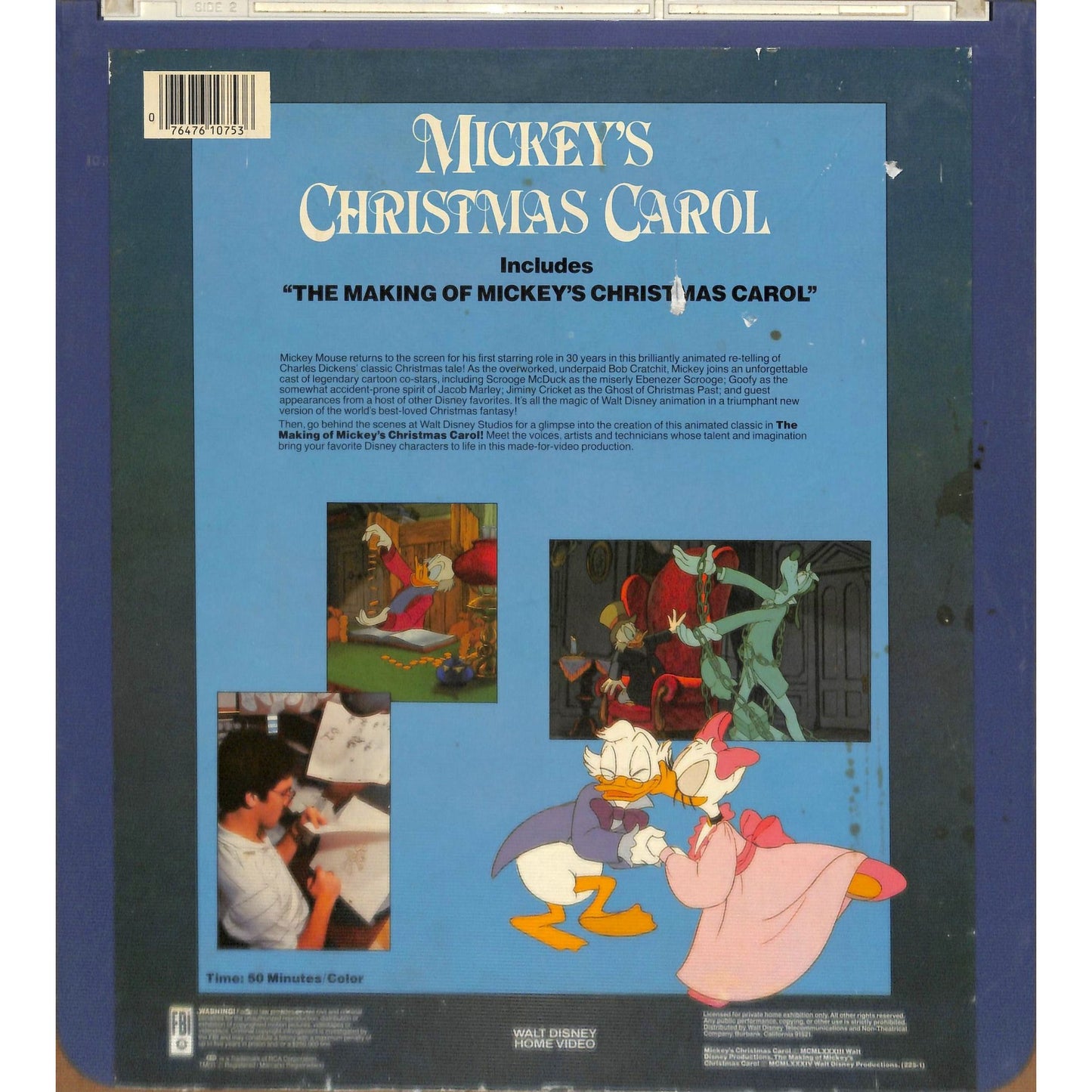 Mickey's Christmas Carol (1983) Vintage CED Videodisc TESTED WORKING
