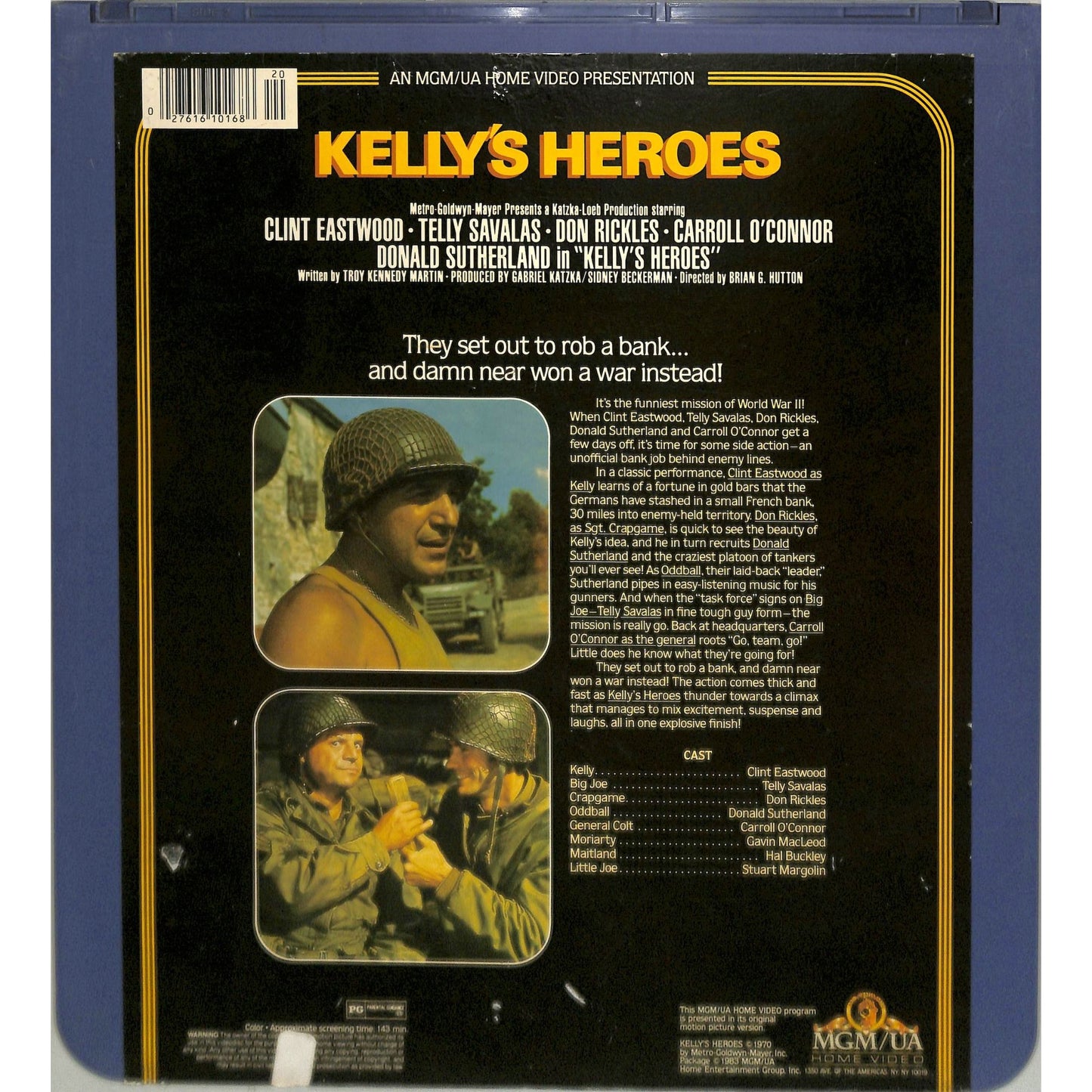 Kelly's Heroes (1970) Vintage Double CED Videodisc