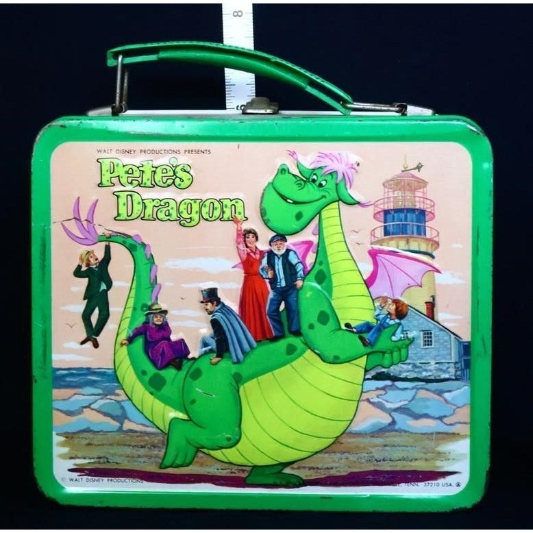 Vintage metal Pete's Dragon lunchbox w/ thermos