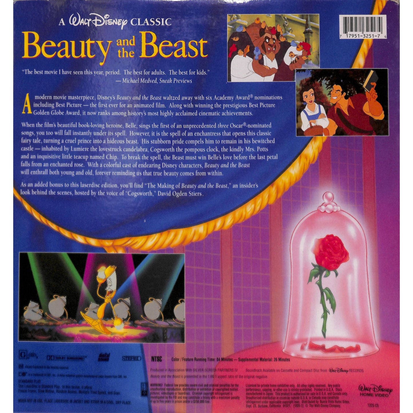 Beauty and The Beast (1991) Laserdisc Video