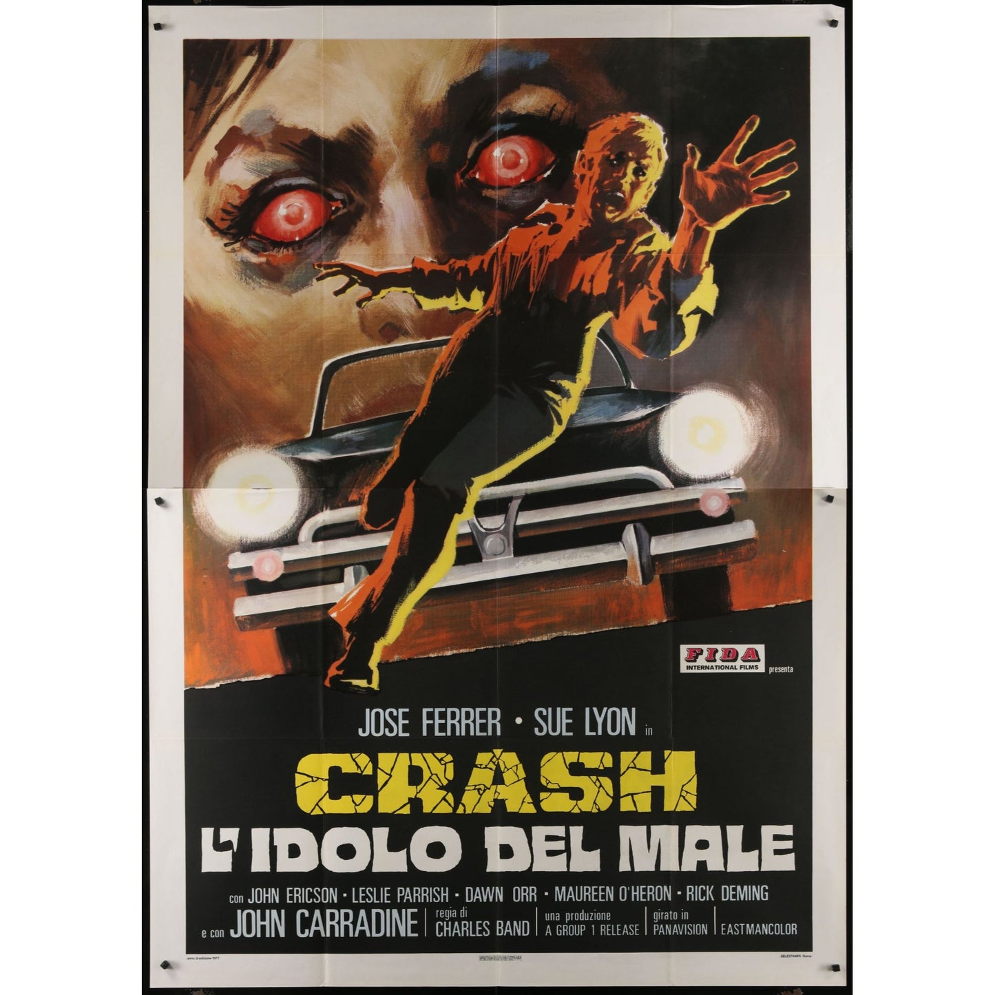 Crash! (1976) Original Italian Movie Poster Folded 55x78