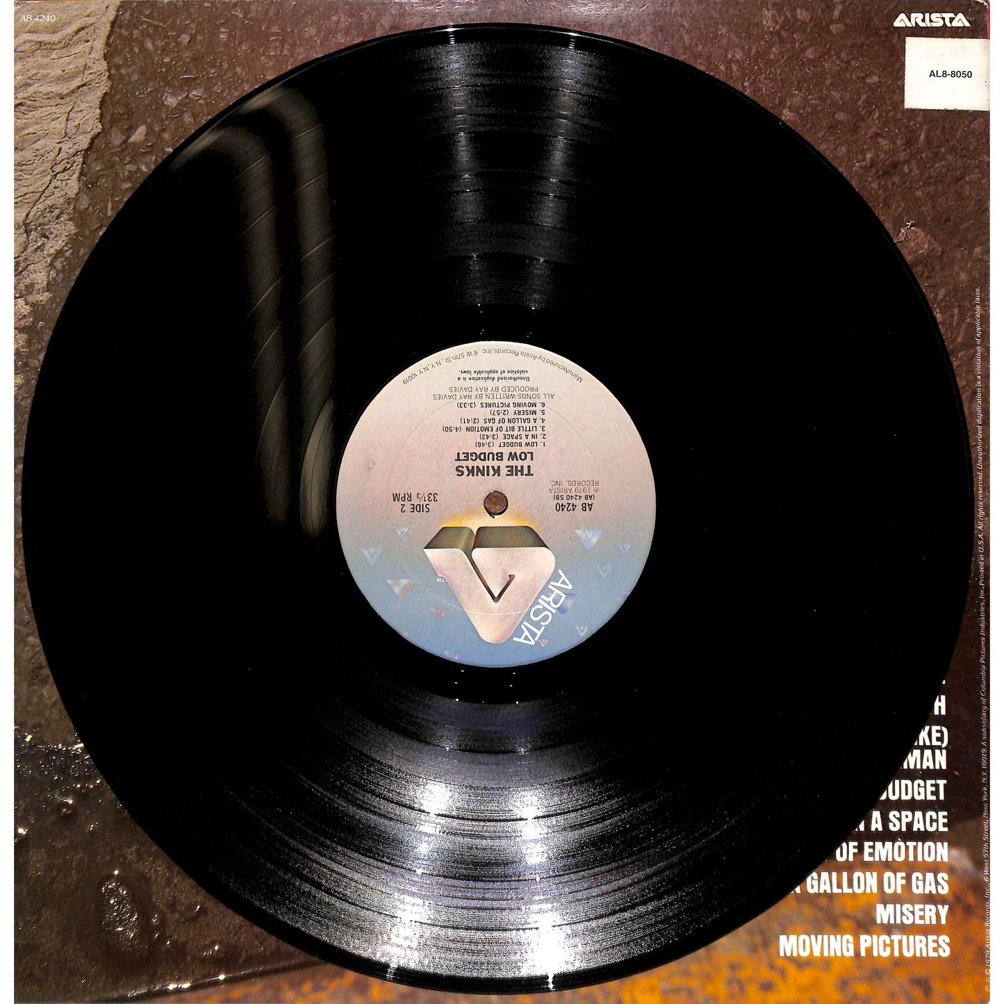 The Kinks - Low Budget Vinyl Record AL8-8050