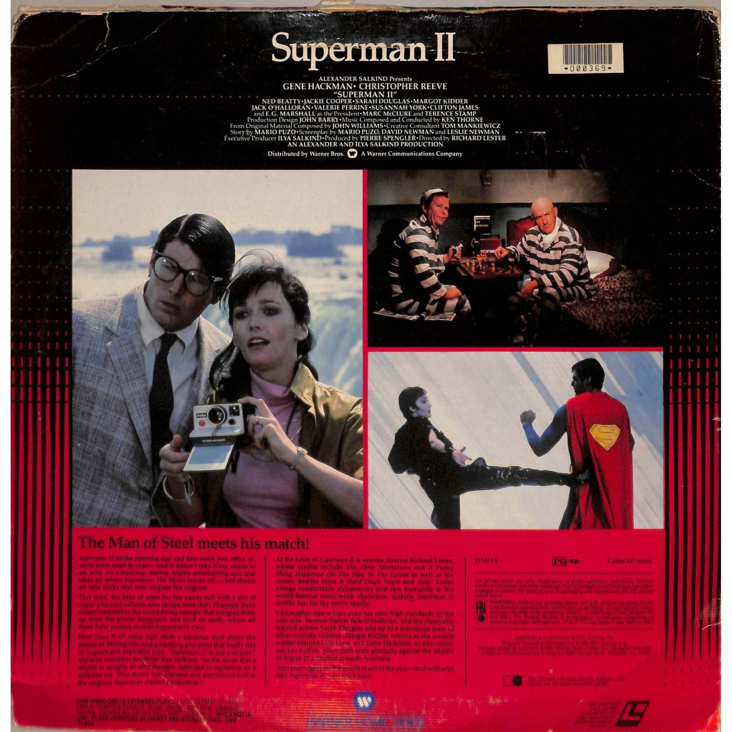Superman II (1980) Laserdisc