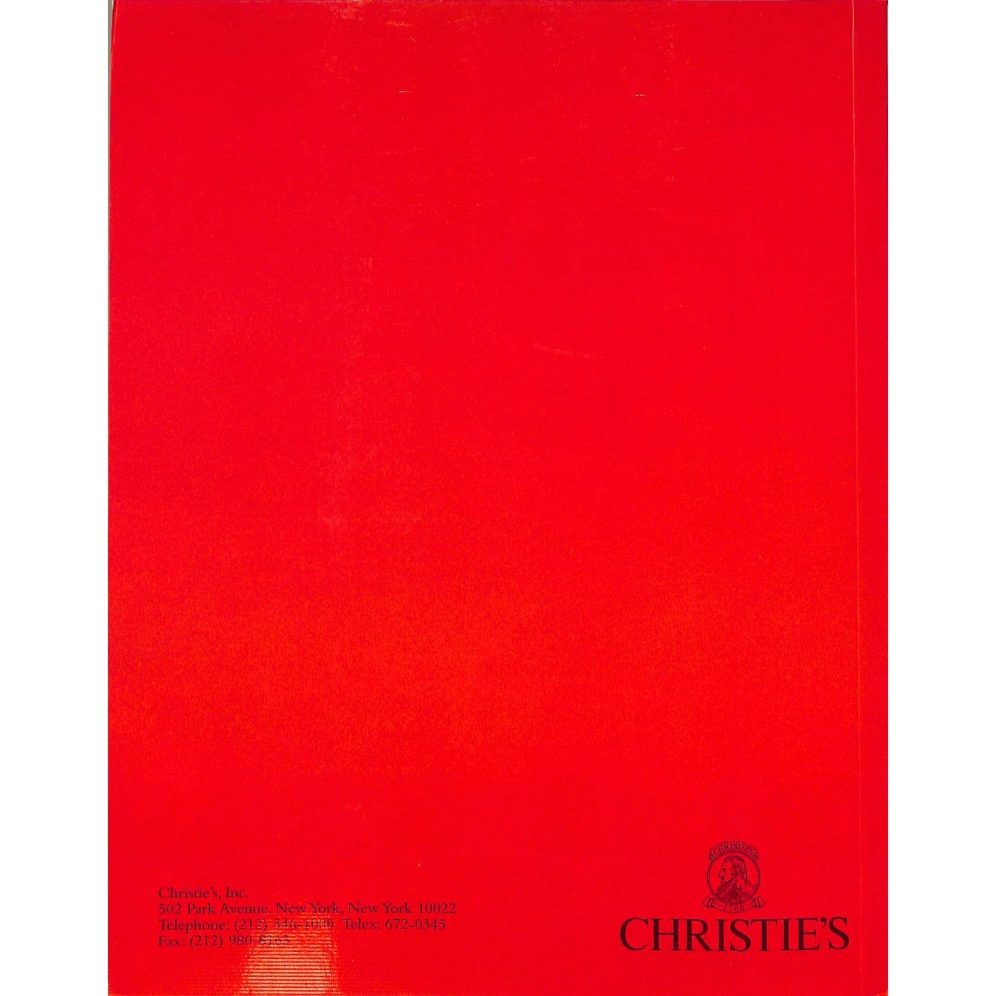Christie's Contemporary Art Auction Catalog Feb 22, 1996