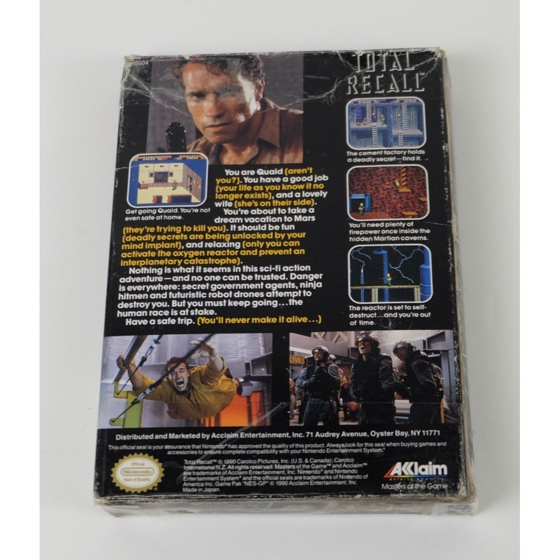 Total Recall (1990) Nintendo NES Game CIB Arnold Schwarzenegger