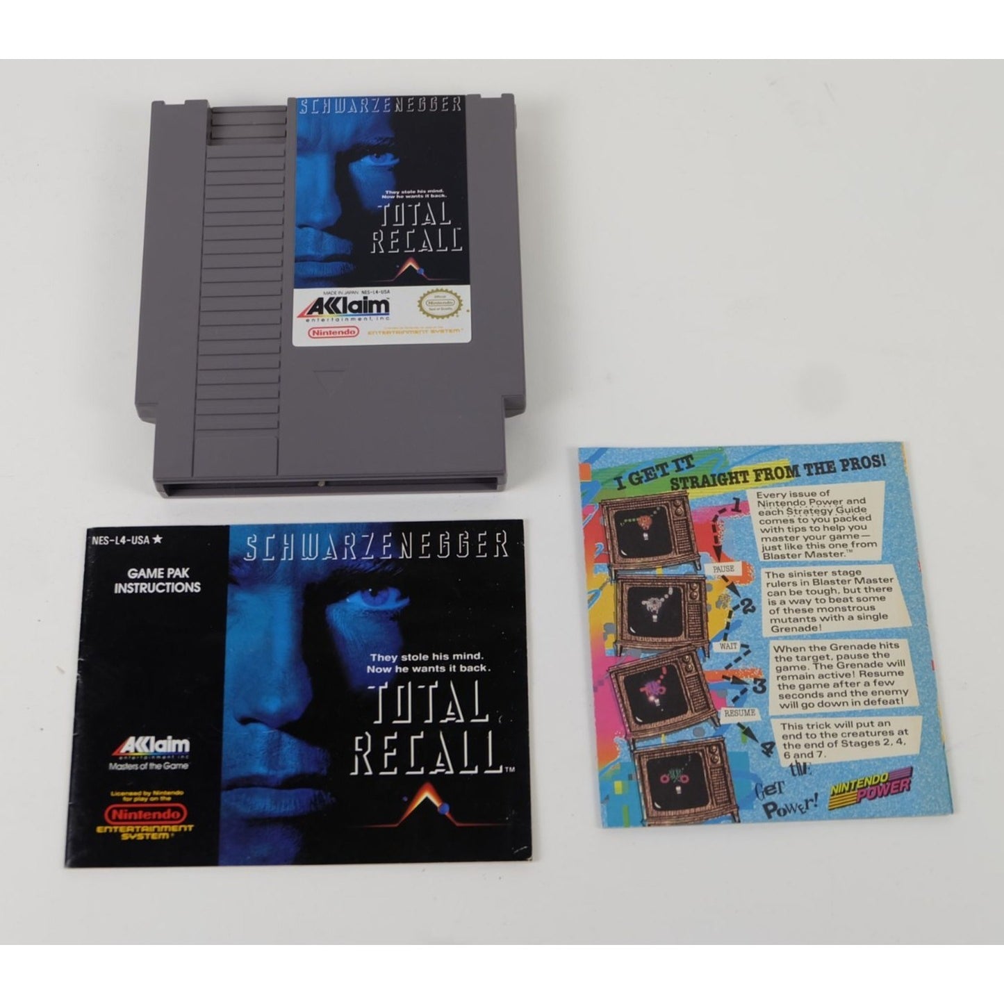 Total Recall (1990) Nintendo NES Game CIB Arnold Schwarzenegger