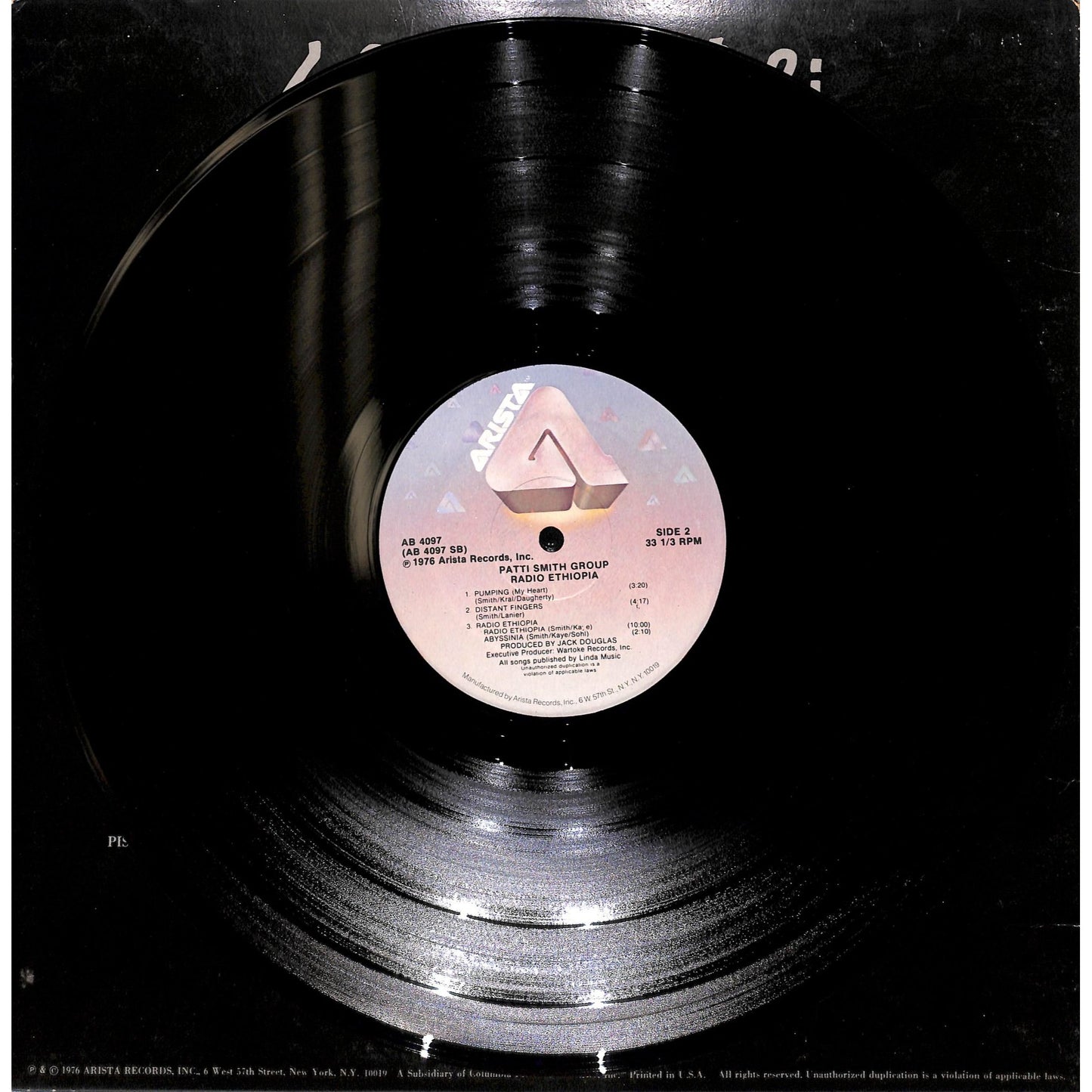 Patti Smith Group - Radio Ethiopia Vinyl Record AB 4097